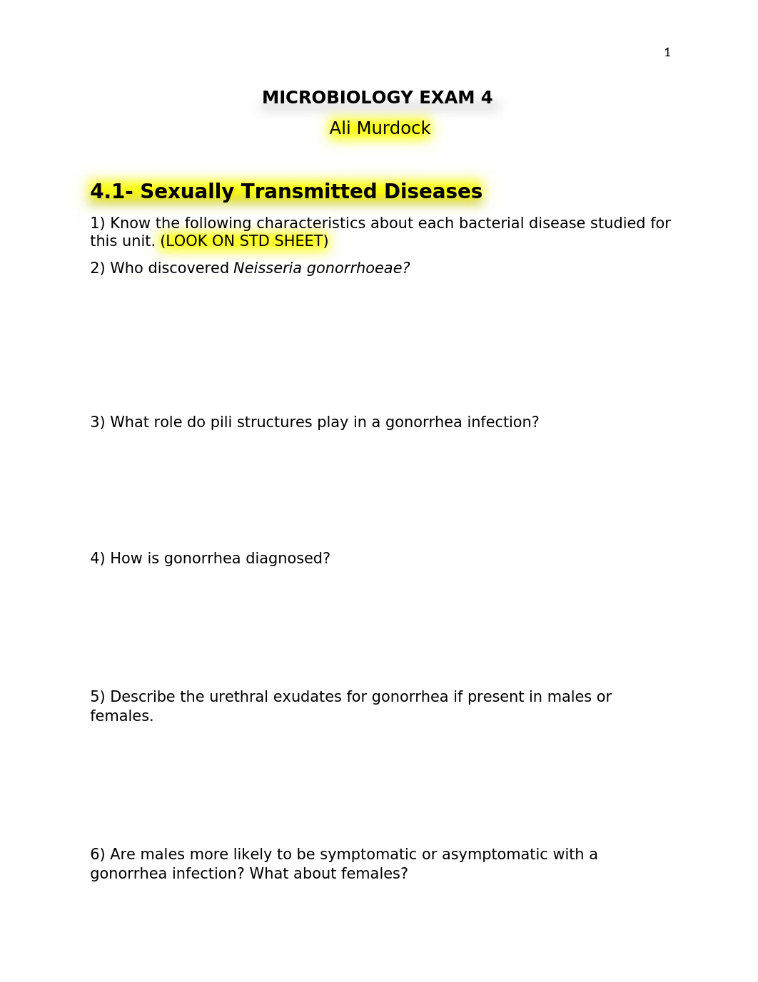 Microbiology- Exam 4 Review_dsxwsxw22lf_page1