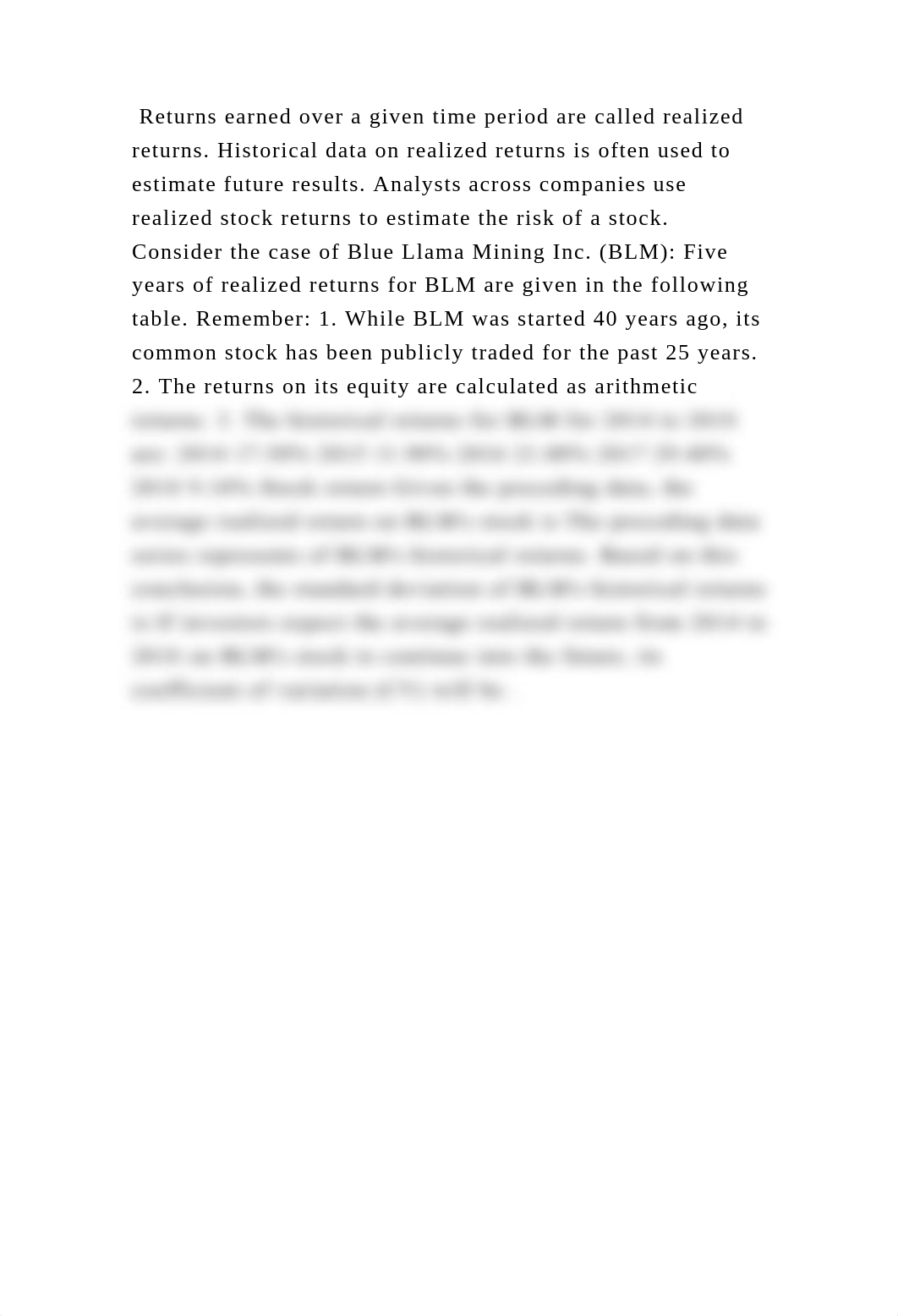 Returns earned over a given time period are called realized returns. .docx_dsy7sge78g6_page2