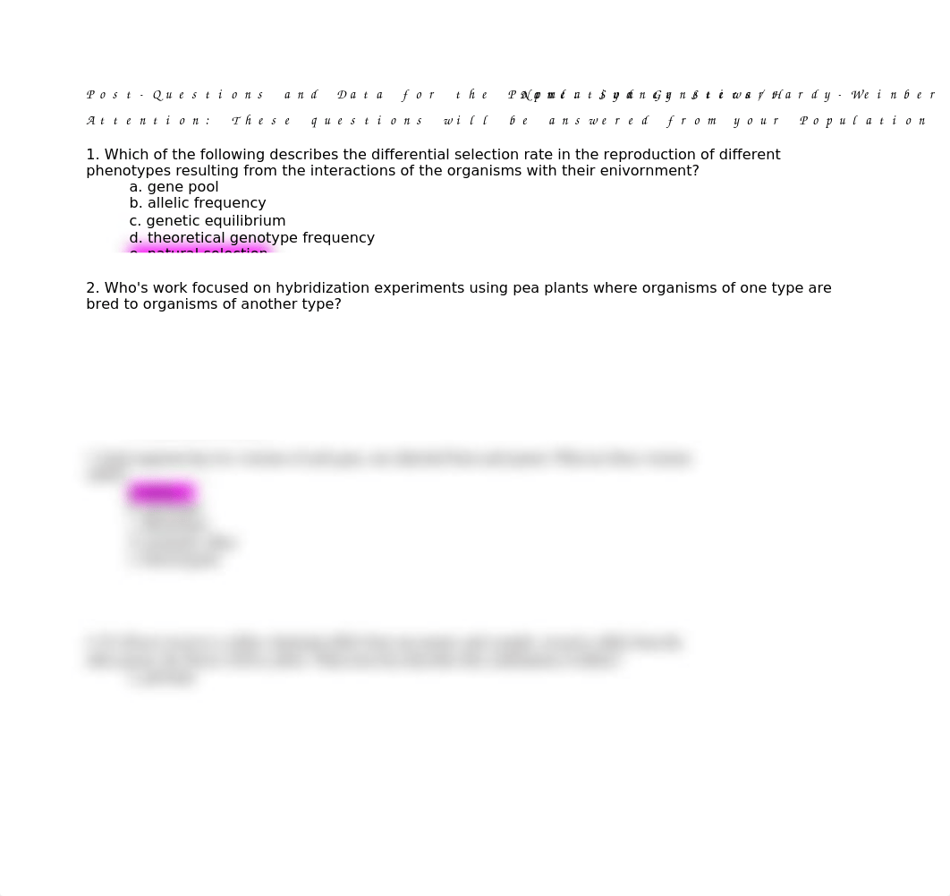 Population Genetics Hardy Weinberg-Post lab questions and data-2022.docx_dsy9vr0goo9_page1