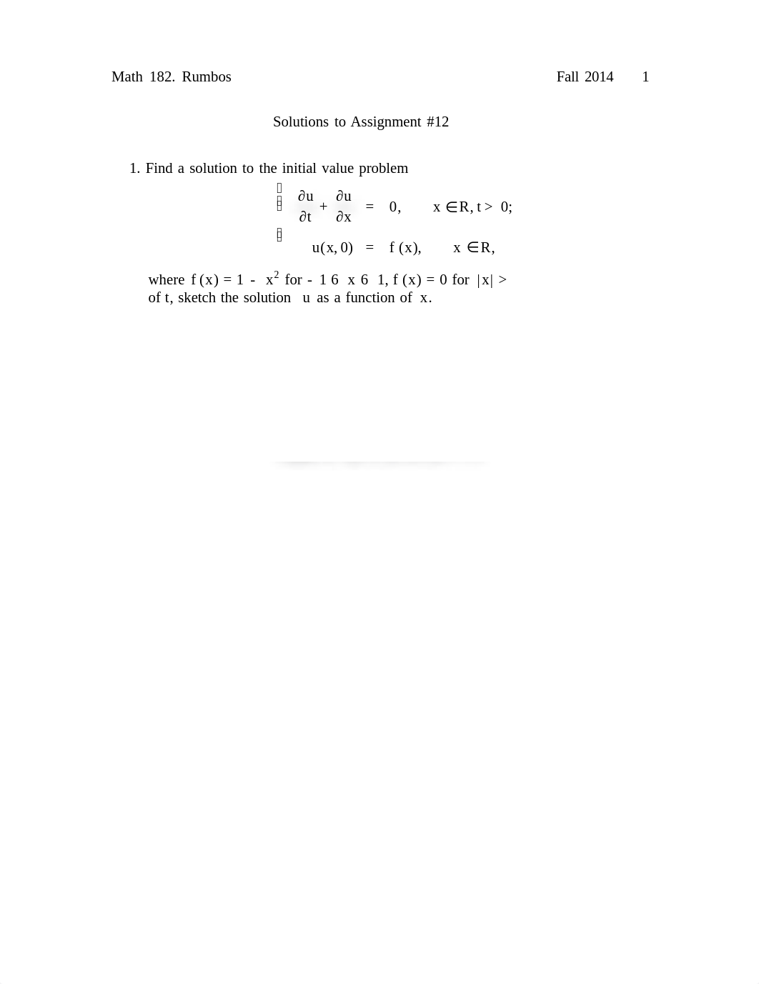 Assignment 12 Solution Spring 2014 on Partial Differential Equations_dsyomxrroje_page1