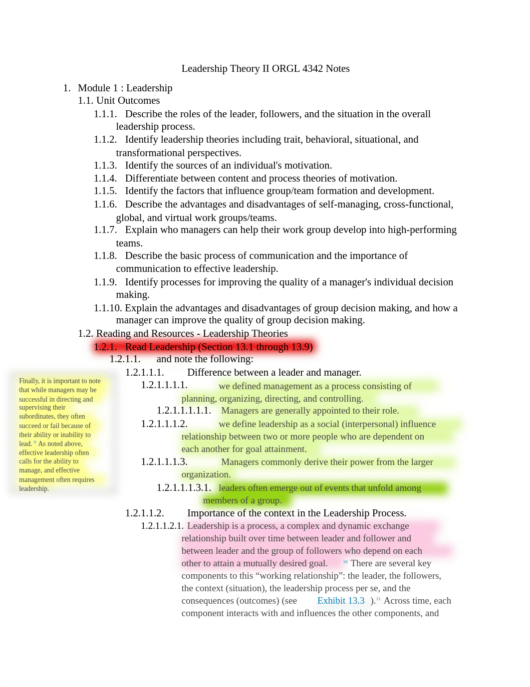 Leadership Theory II ORGL 4342 Notes.docx_dsz077qryx0_page1