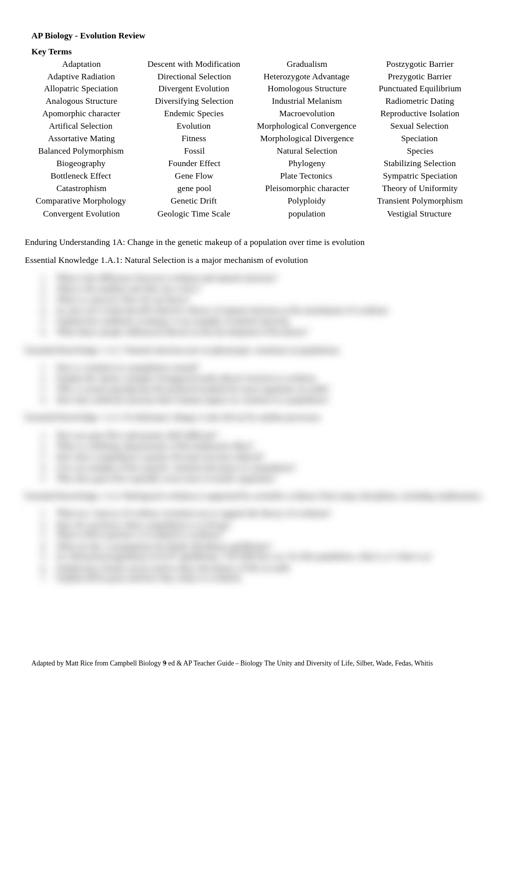 AP Biology Evolution Exam Review Concepts (1).pdf_dsz12yk5xx8_page1