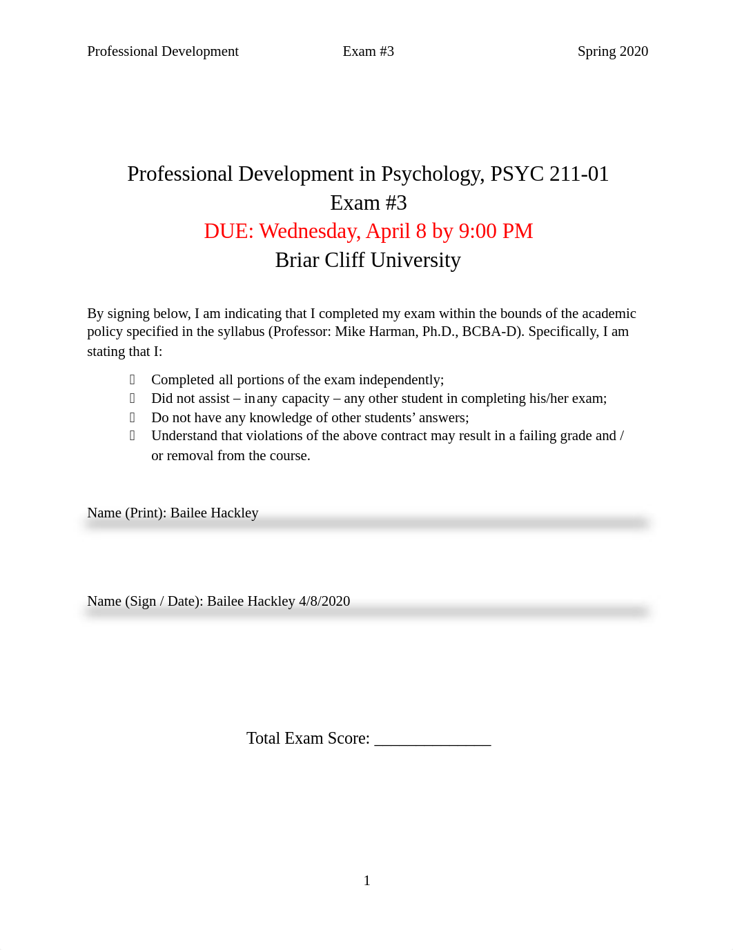 Exam 3, Chapter 9, 4, 5, and APA 8, PSYC 211, (spring 2020) (1).docx_dsz72pr66yw_page1