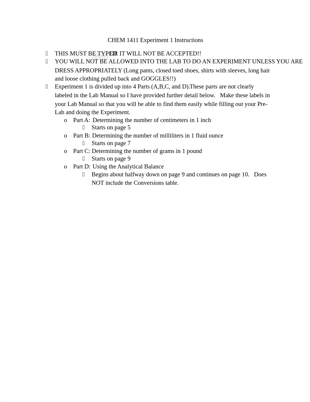 CHEM 1411 Experiment 1- Measurements Instructions and Pre-Lab Exercise_dszg76bbj64_page1