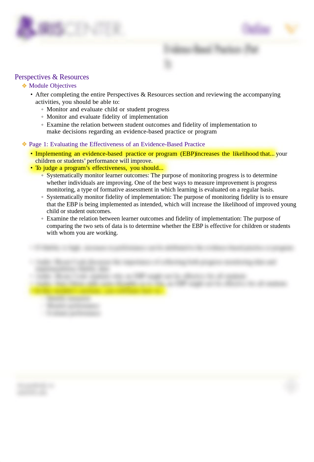 Module 3- Evidence-Based Practice (Evaluting Learner Outcomes and Fidelity).docx_dszs7gi0gkl_page3