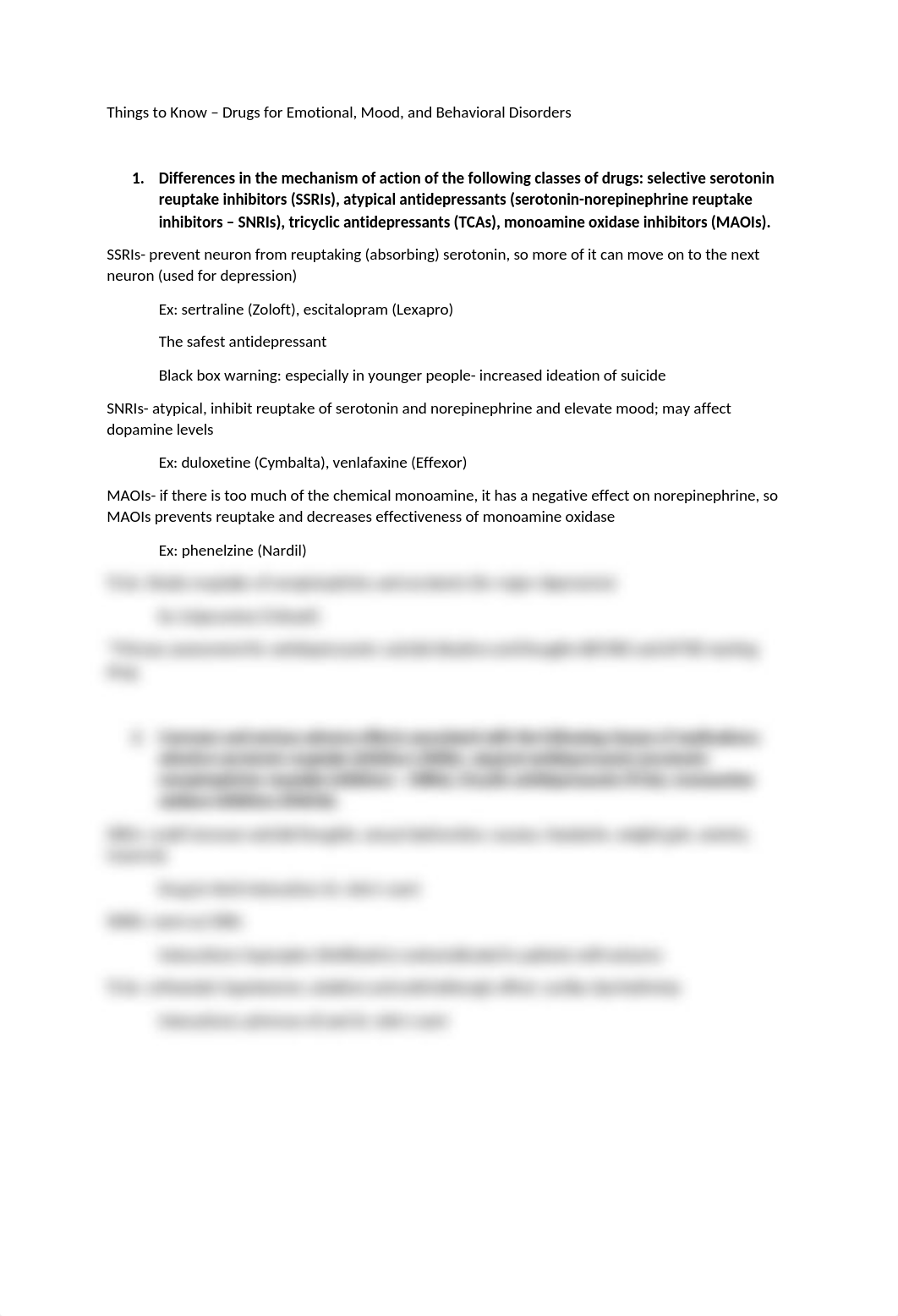 Things to Know - Drugs for Emotional, Mood, and Behavioral Disorders.docx_dt02xeldoka_page1