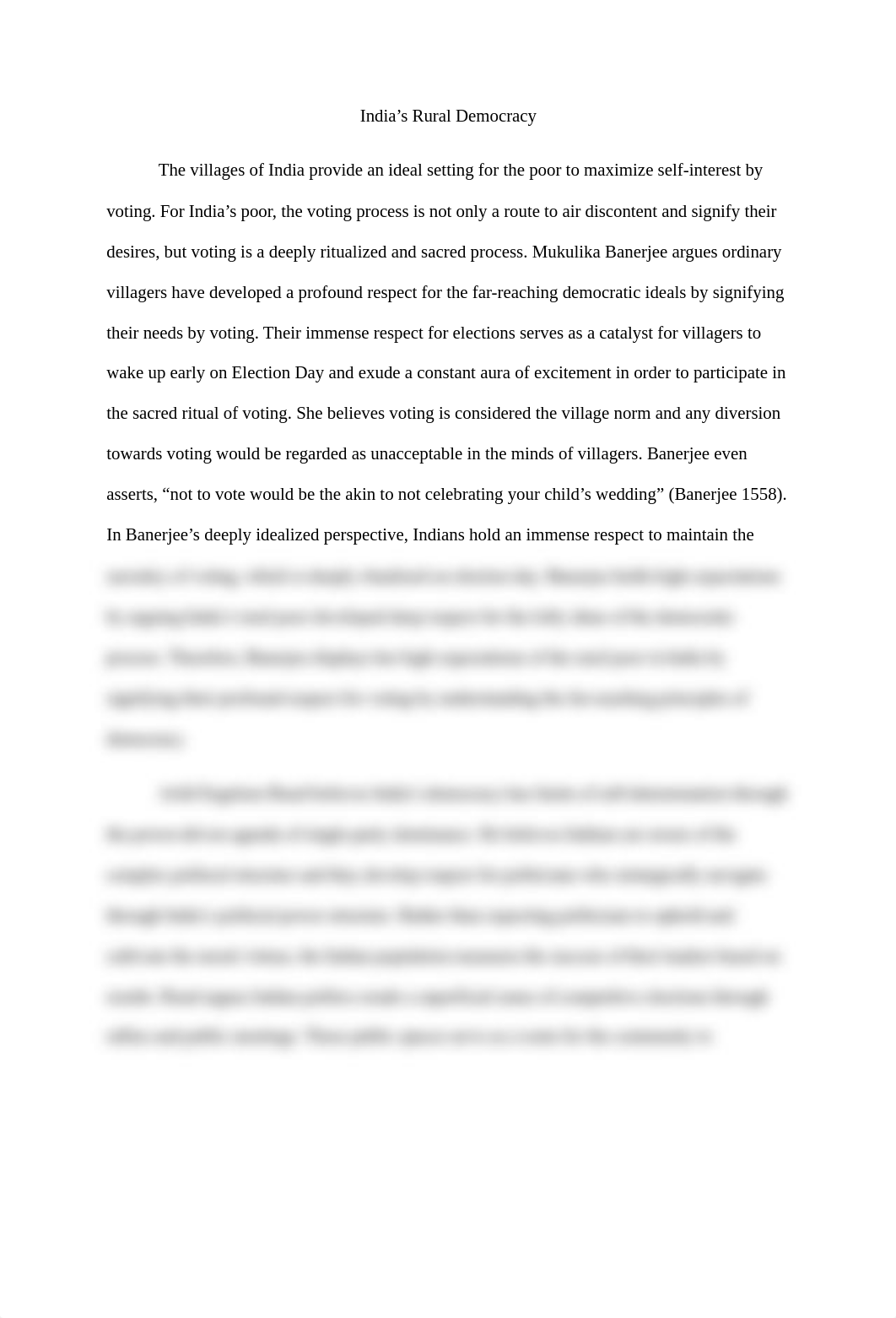 Political Science 334 India's Rural Democracy Essay_dt0h2r98wda_page1