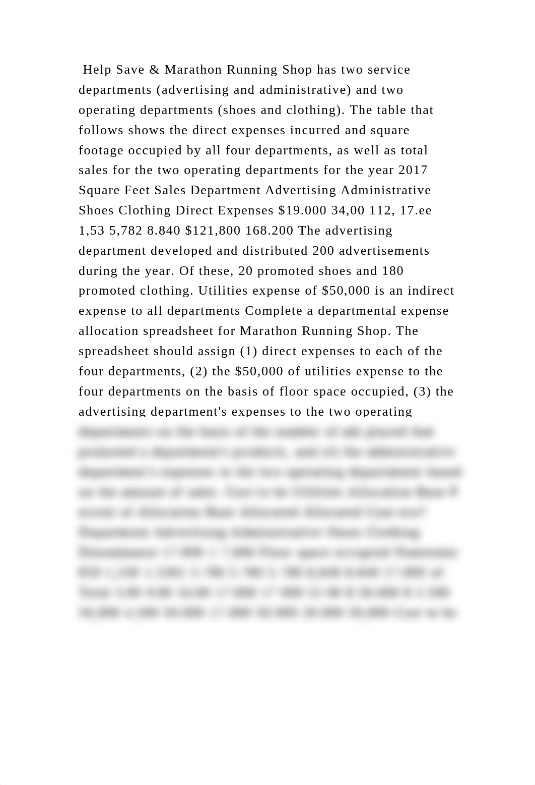 Help Save & Marathon Running Shop has two service departments (advert.docx_dt0jjz2crg7_page2