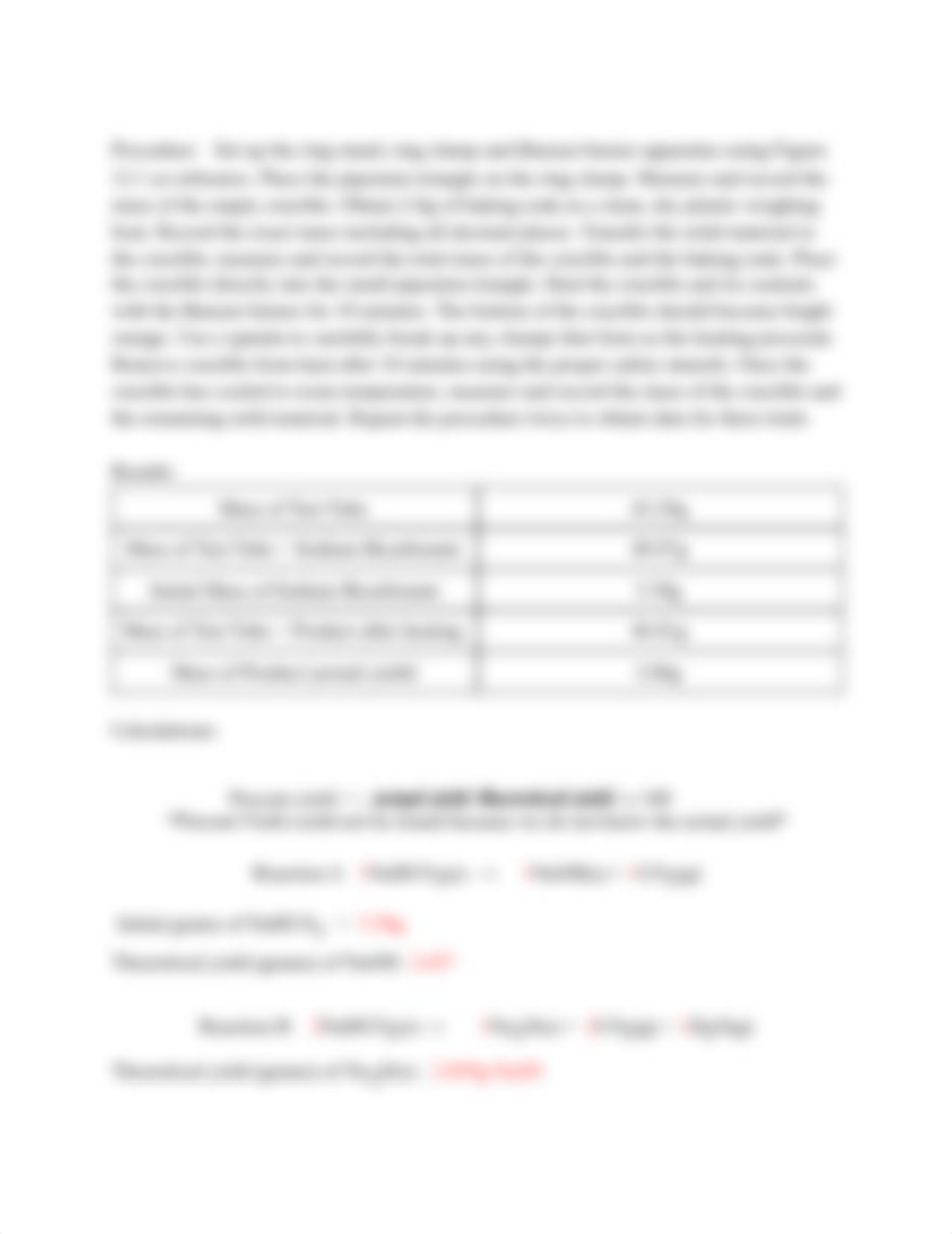 Experiment 12- Decomposition of Sodium Bicarbonate- Lab Report (1).pdf_dt0xebtyzjf_page2