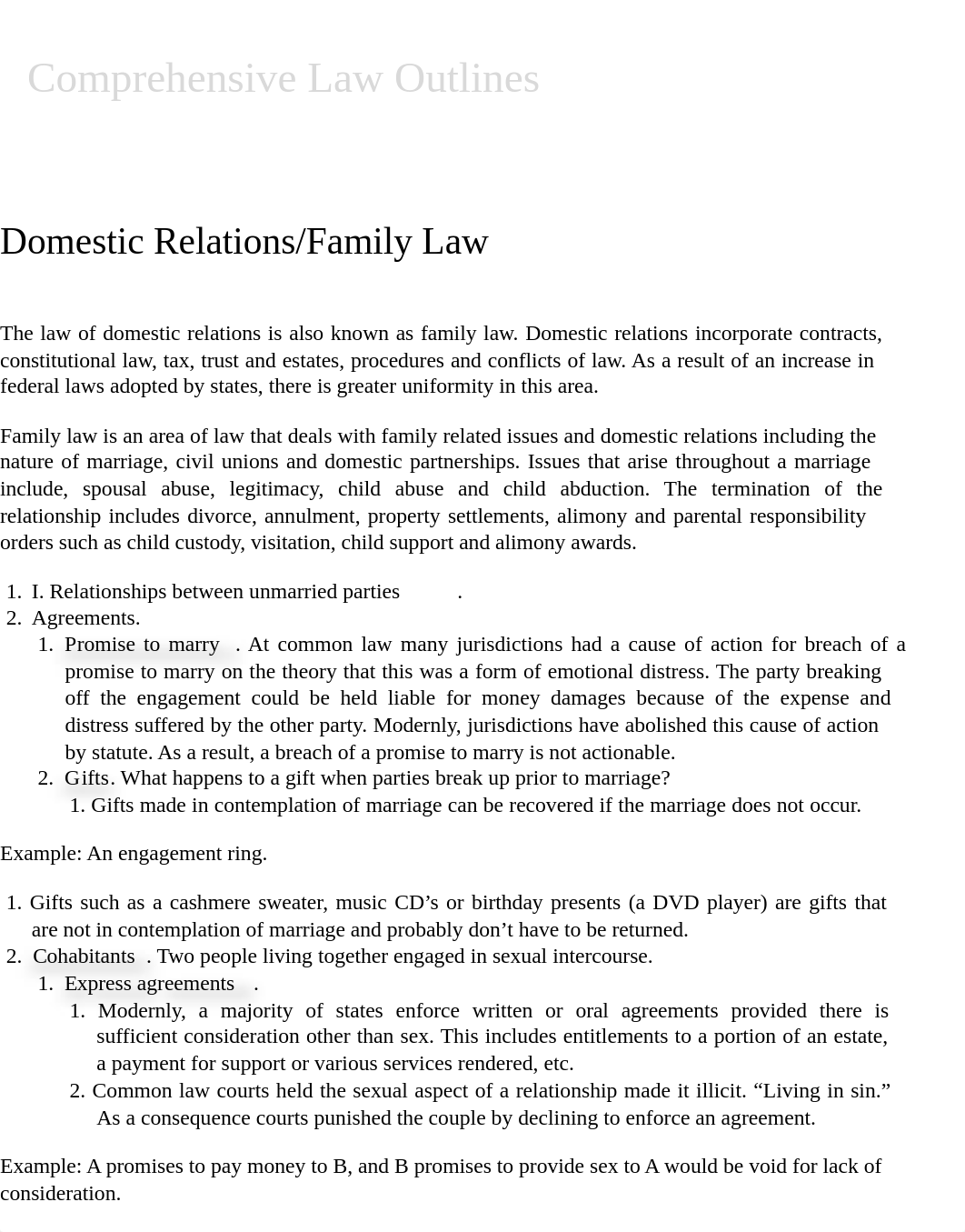 Domestic Relations:Family Law | Comprehensive Law Outlines_dt199zk3ayx_page1