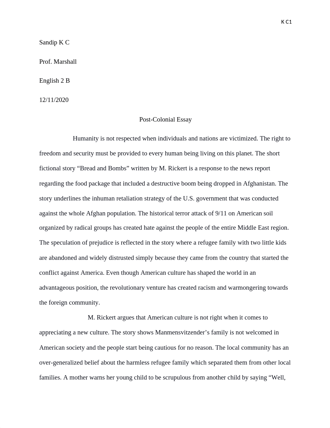 Final essay Post- Colonial .docx_dt1ir399eqx_page1