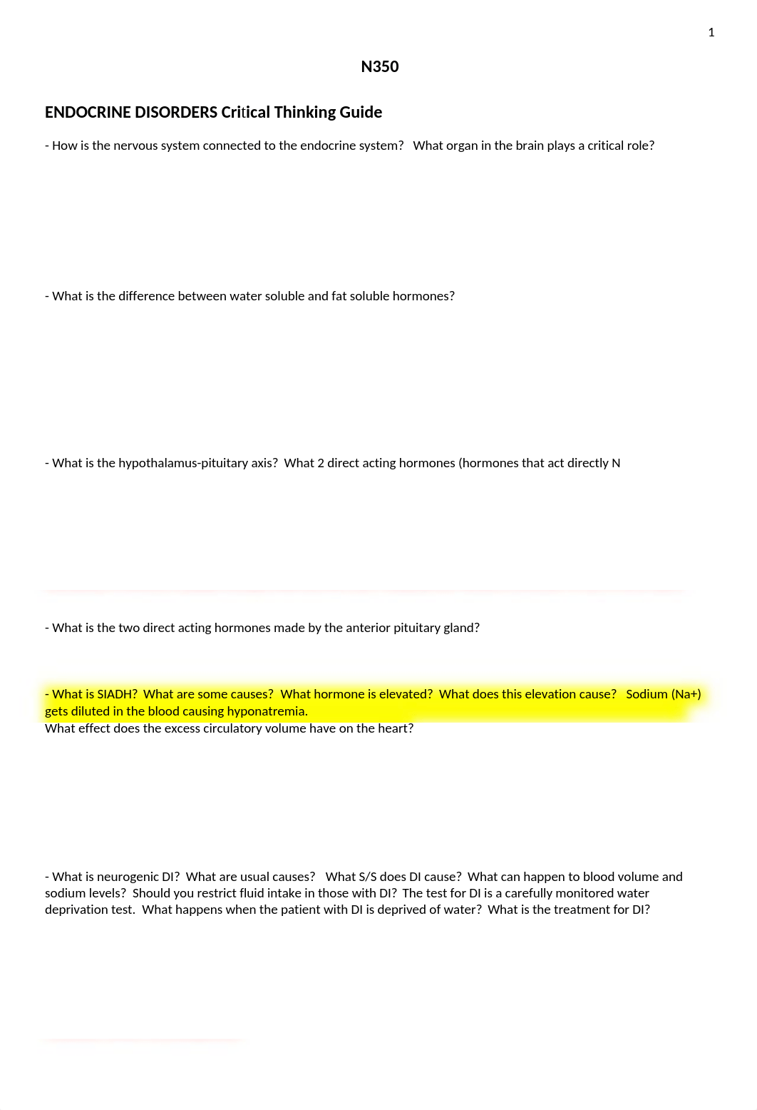 N350-Fa17 Endocrine CRITICAL THINKING GUIDE.docx_dt1iv2p1x7l_page1