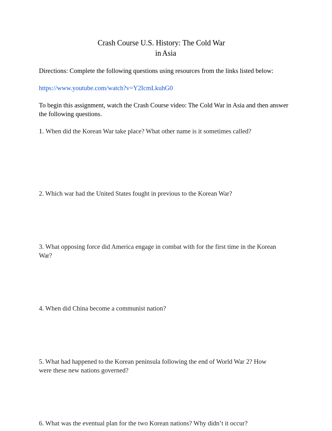 Copy of ERIC PATEL - Crash Course Video Questions on the Cold War in Asia - 6835466.pdf_dt27hotznfn_page1