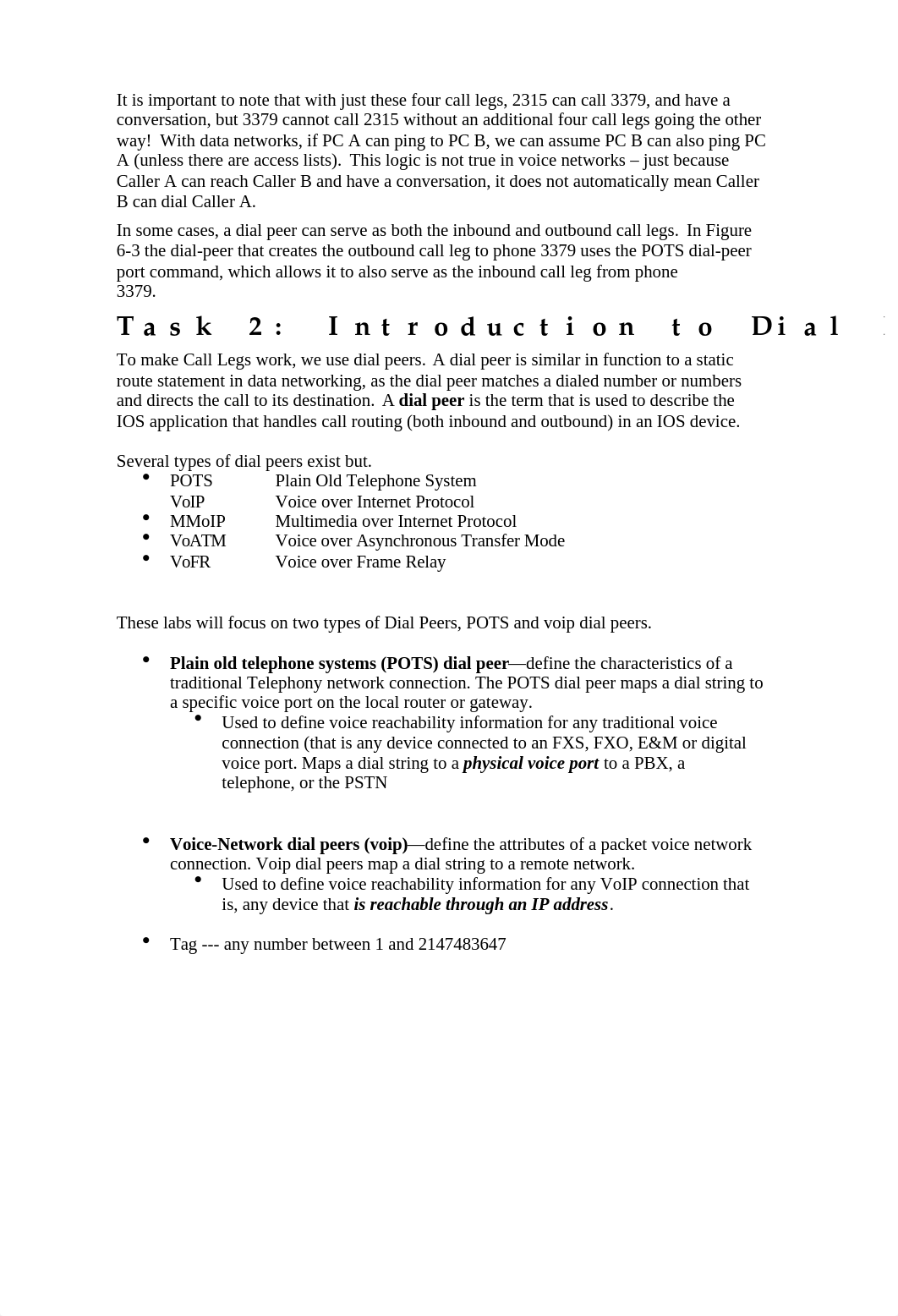 Lab 06-3 Call Legs, Dial Peers and Wildcards.docx_dt29ruggs62_page2