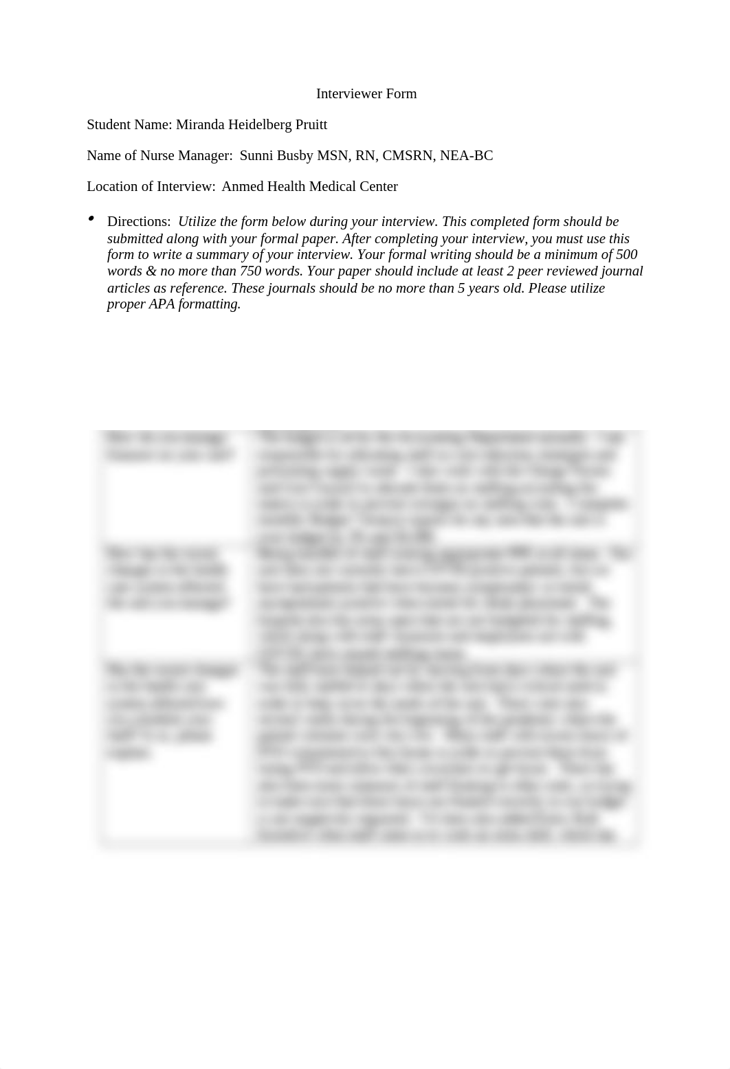 AU Interview Form of the Nurse Manager-Miranda Pruitt (1).docx_dt2g7uzdjlf_page1