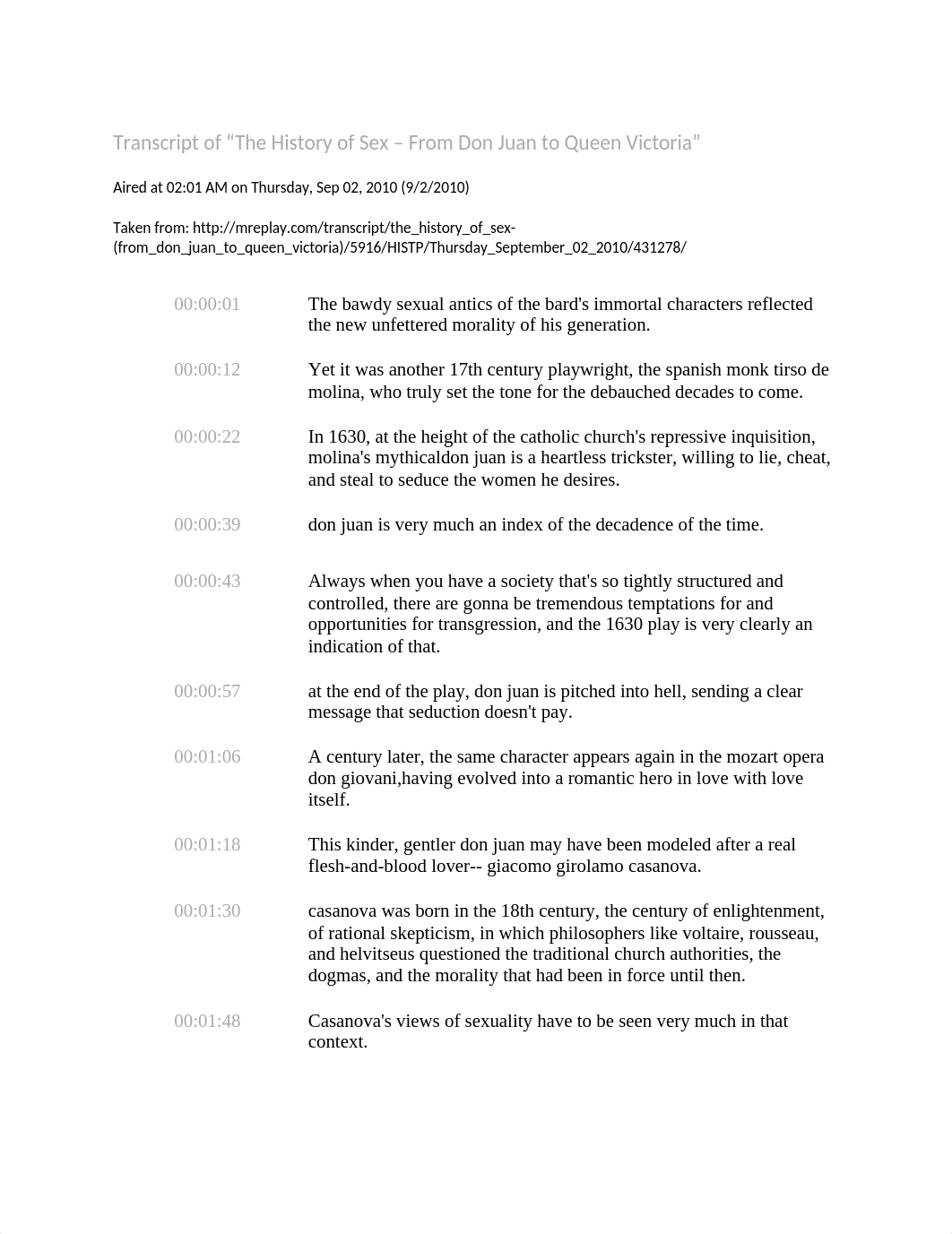 History of Sex Transcript from Don Juan to Queen Victoria.docx_dt2i6qtbvx8_page1