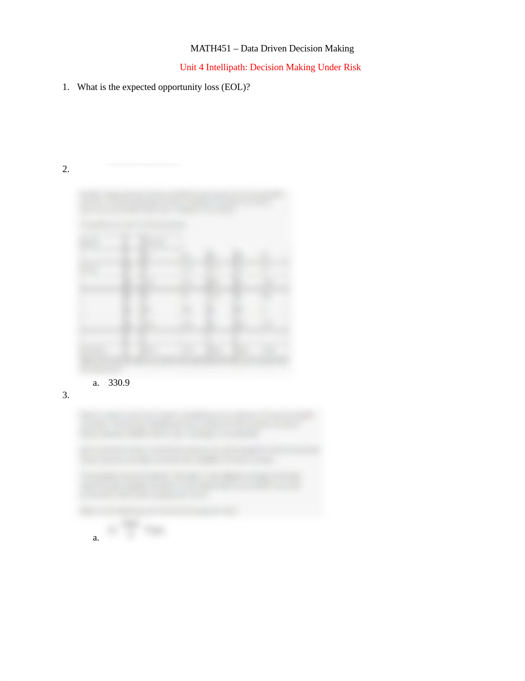 MATH 451 - Unit 4 Intellipath - Decision Making Under Risk.docx_dt2p1u2kn0y_page1