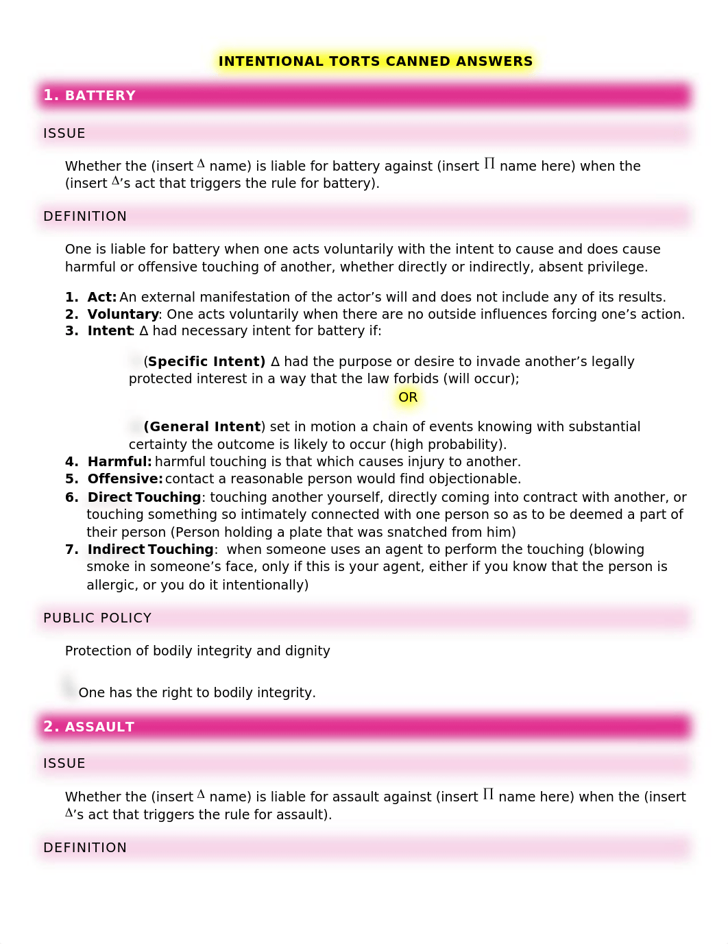 (new)Intentional Torts Canned Answers.docx_dt2tkt9m1si_page1