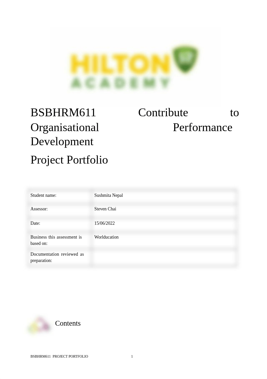 BSBHRM611 Project Portfolio Template[Ver. 1].docx_dt36x0qeh2s_page1