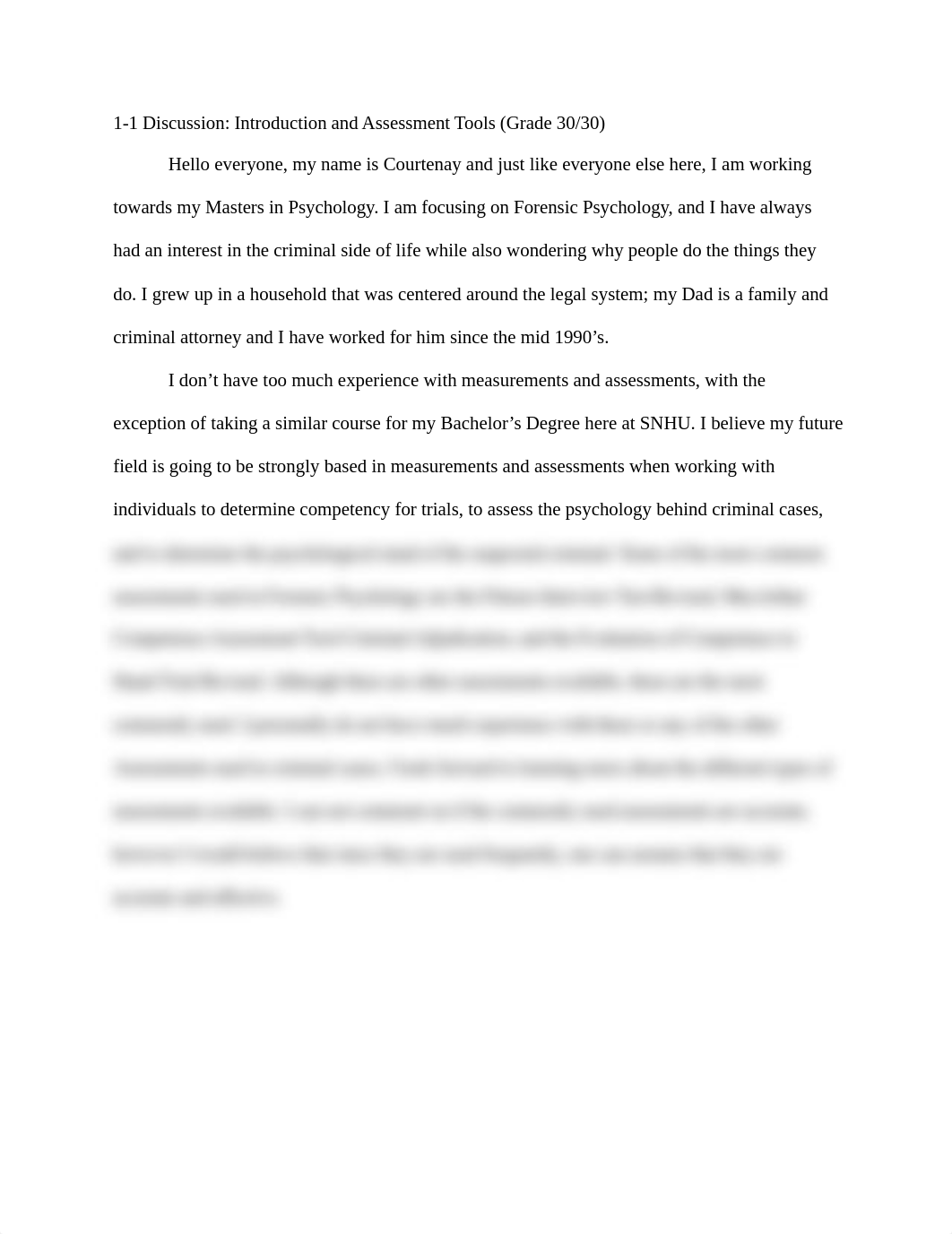 1-1 Discussion - Introduction and Assessment Tools - graded.docx_dt39rkwssb6_page1