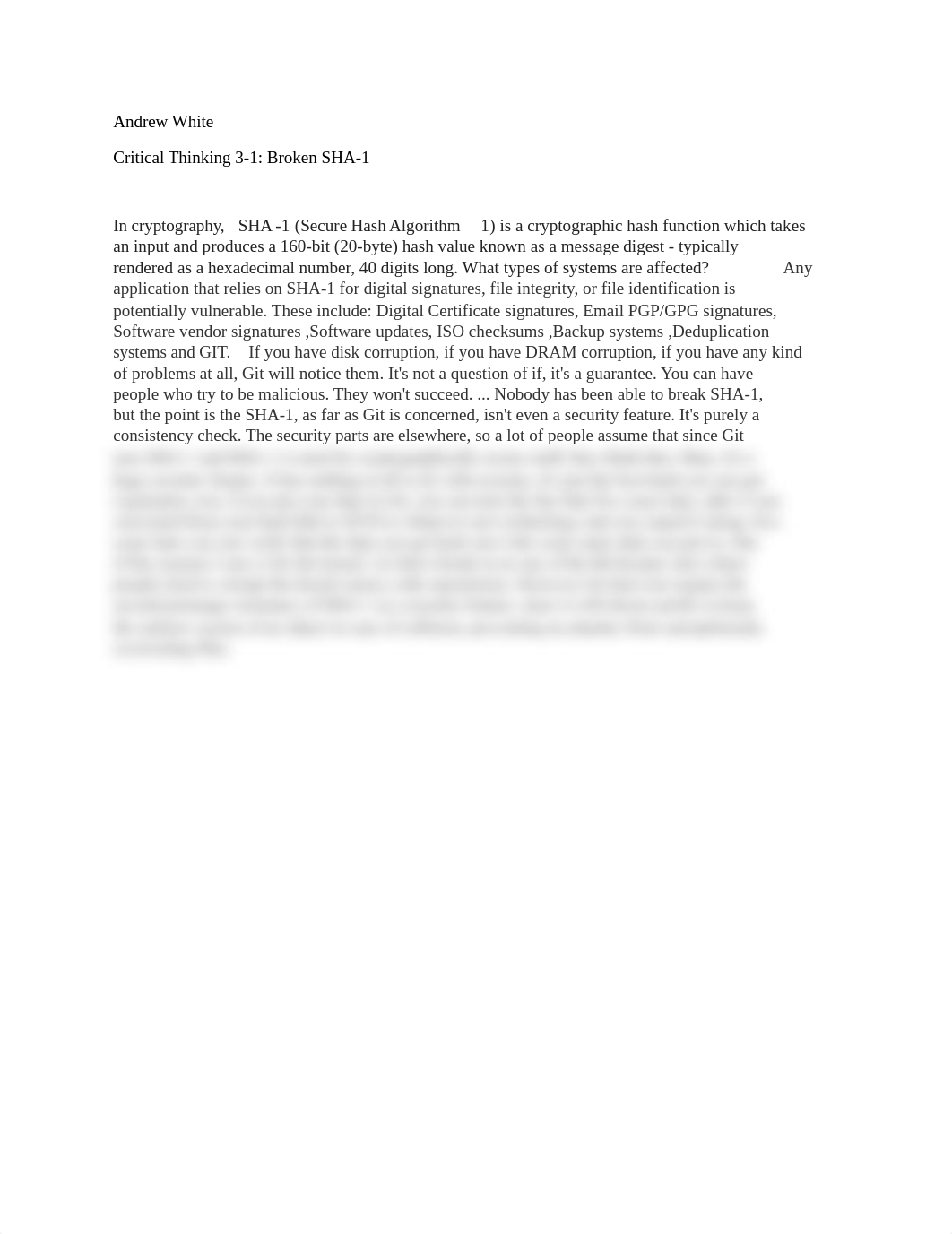 Andrew White Critical Thinking 3-1 Broken SHA-1.docx_dt3hfrpk2h4_page1