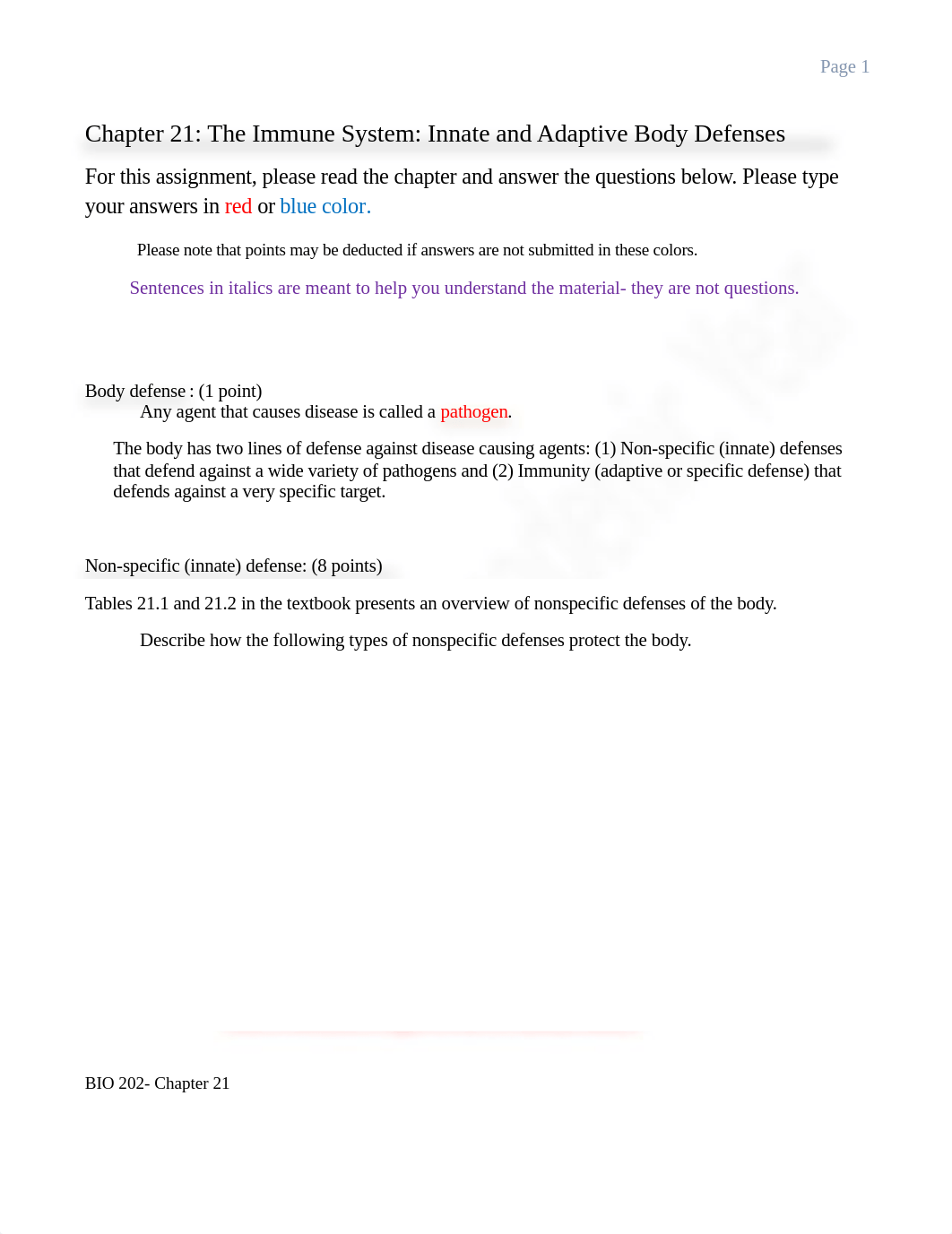 Chapter 21- The Immune System-Innate and Adaptive Body Defenses Assignment20202021.doc_dt3u23qeqrp_page1