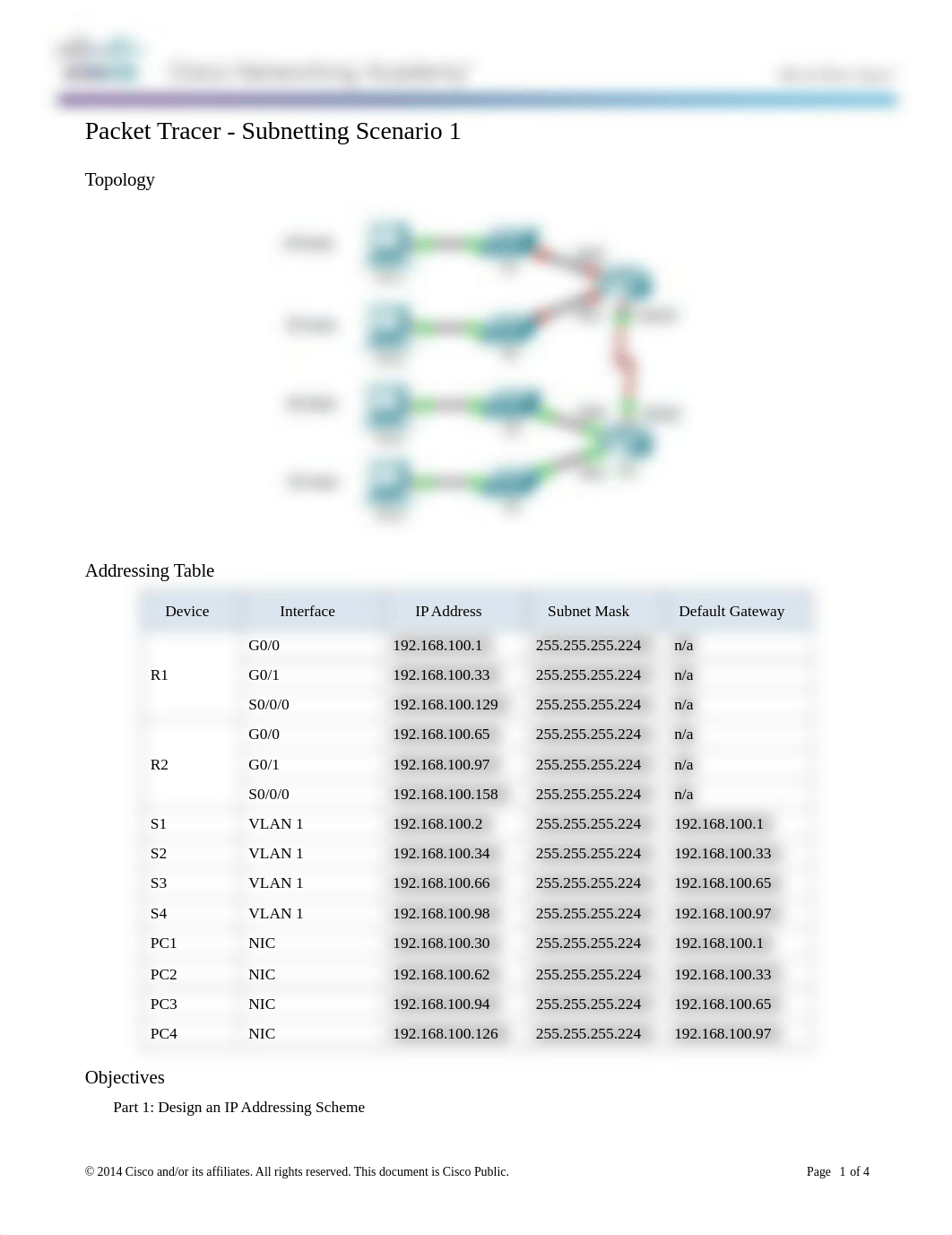 9.1.4.6 Packet Tracer - Subnetting Scenario 1 Instructions.docx_dt47wv05mqr_page1