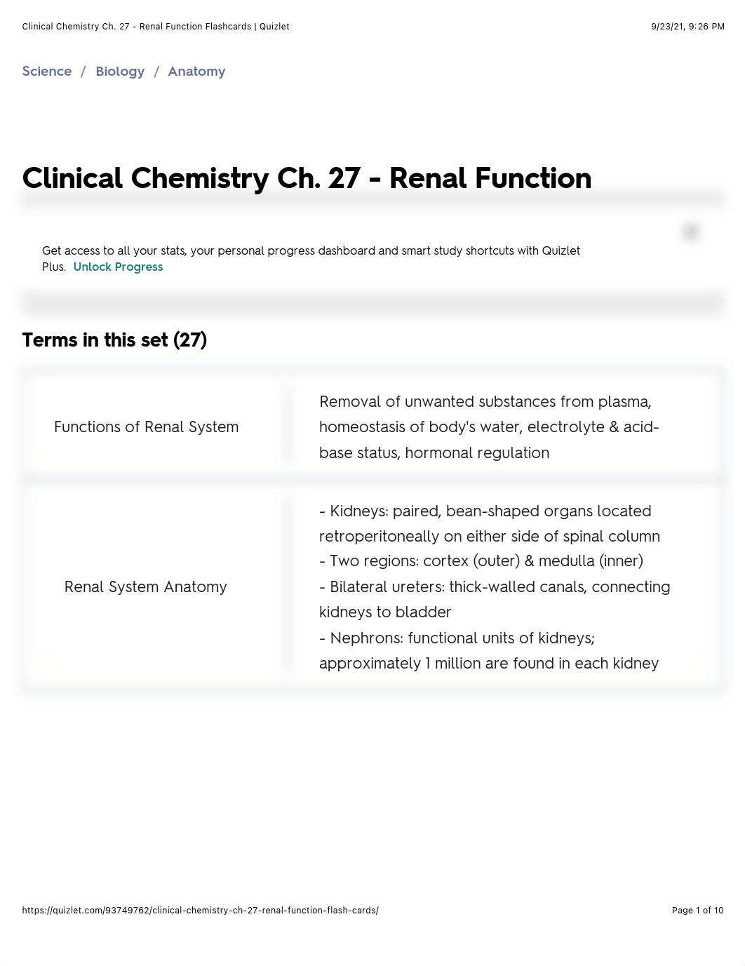 Clinical Chemistry Ch. 27 - 2Renal Function Flashcards | Quizlet.pdf_dt4eo27r6wr_page1