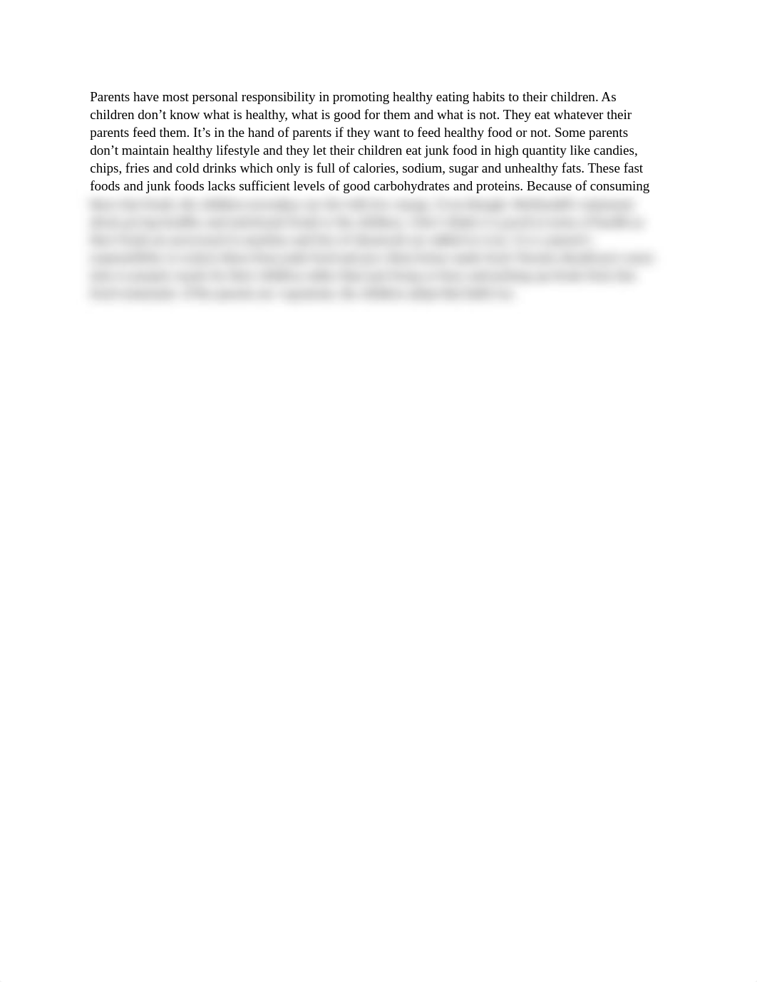 Parents have most personal responsibility in promoting healthy eating habits to their children.docx_dt4vy28hbk4_page1