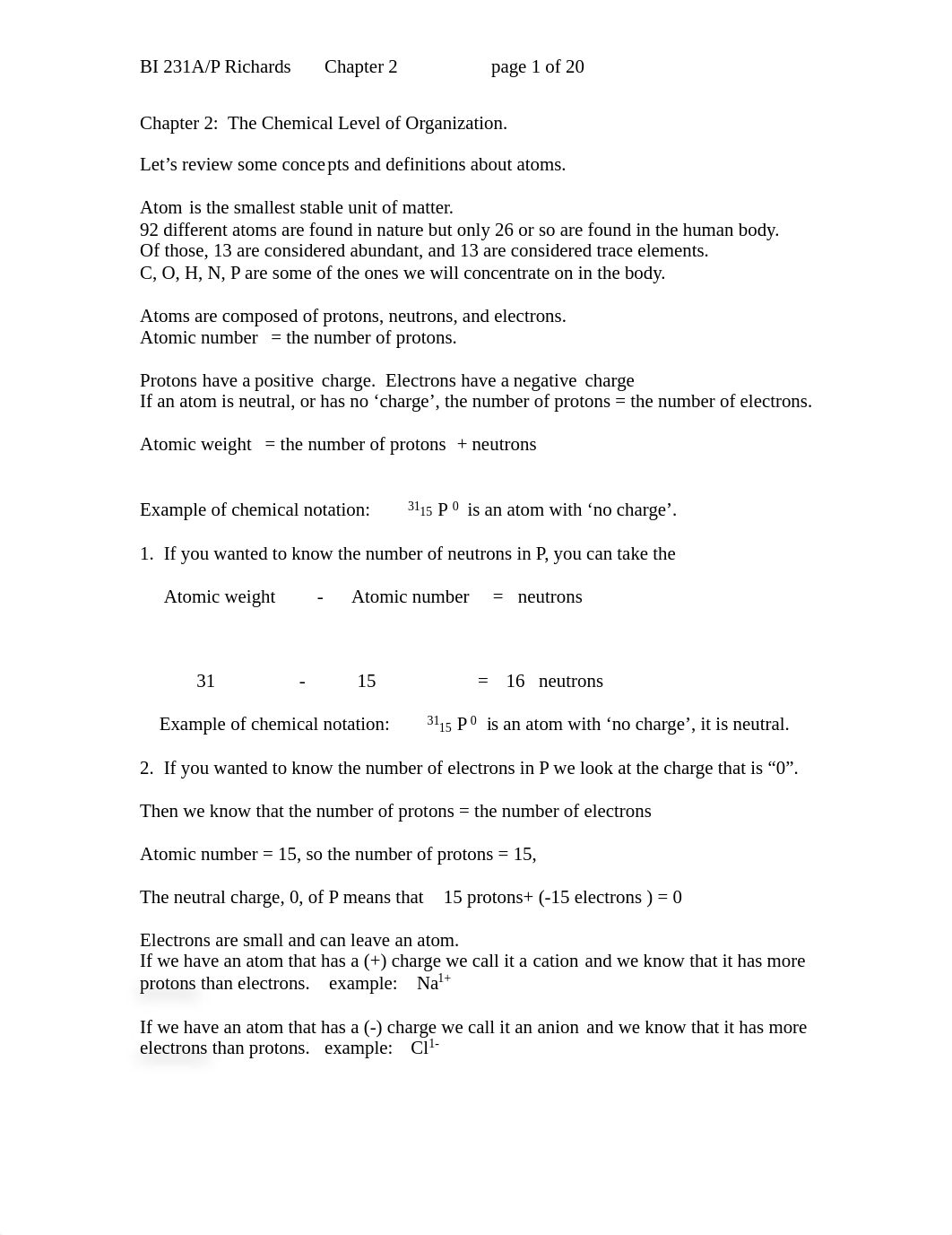 BI 231 AP Chap2 NOTES HW- Study tips, Hot Tot REMOTE (1).pdf_dt50usb6lxk_page1