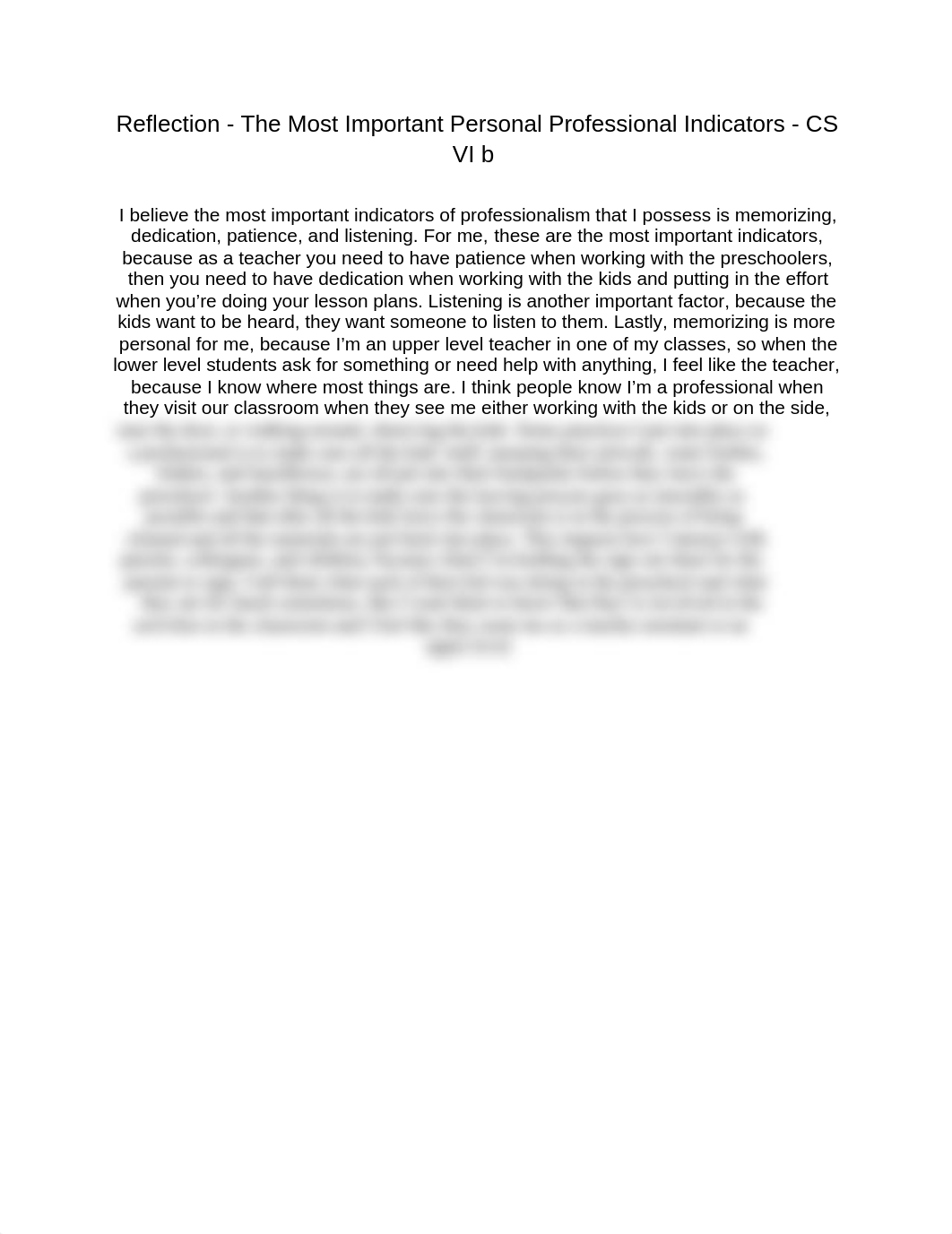 CDA - CS VI b - Reflection on The Most Important Personal Professional Indicators.docx_dt544szcpaf_page1