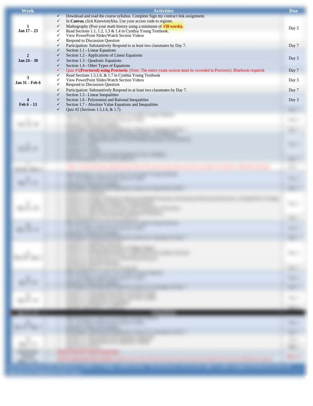 Math 1213 (Online) Weekly Calendar - Spring 2022 .pdf_dt5m2e4lq5h_page1