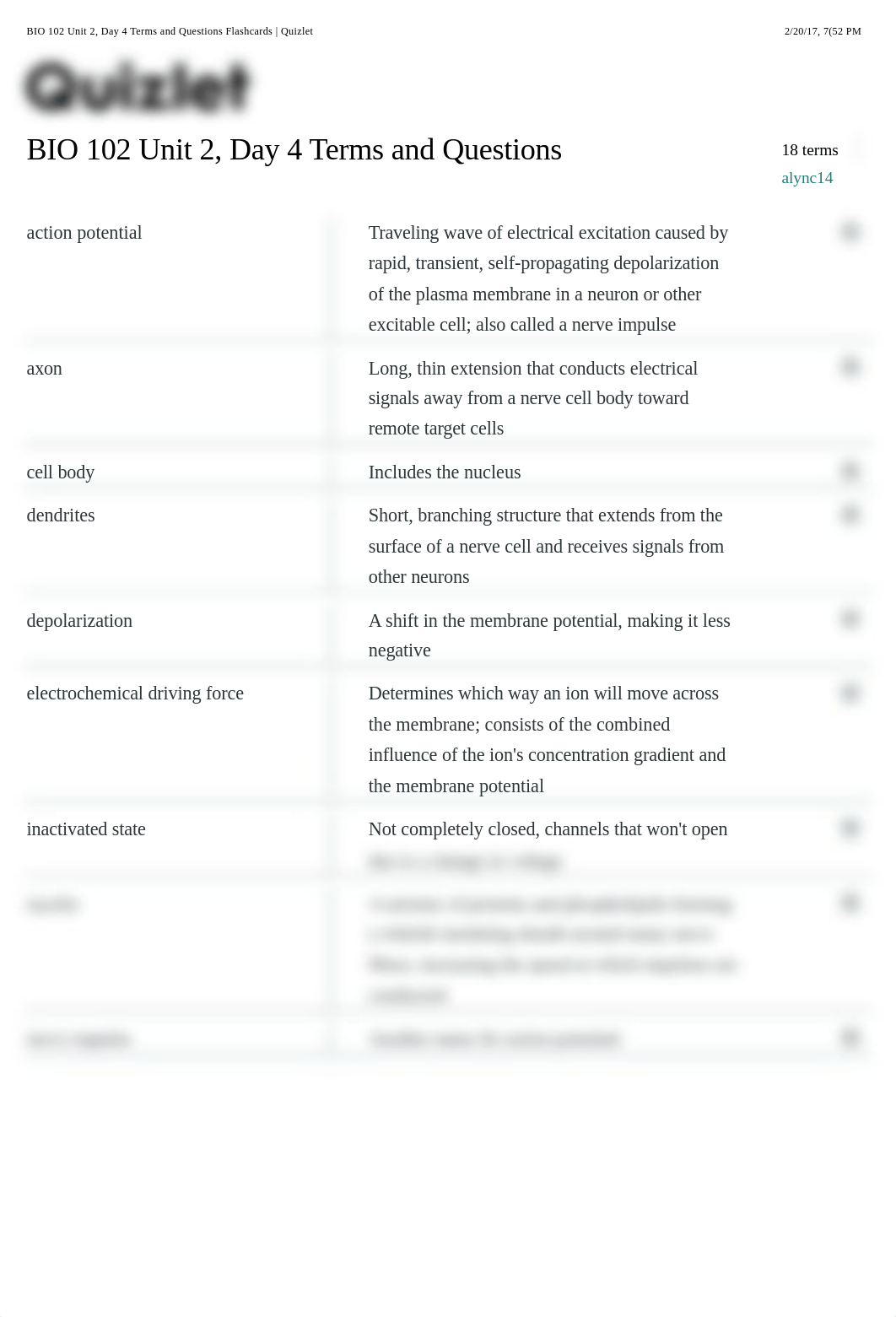 BIO 102 Unit 2, Day 4 Terms and Questions Flashcards | Quizlet_dt5rm5ei3w5_page1