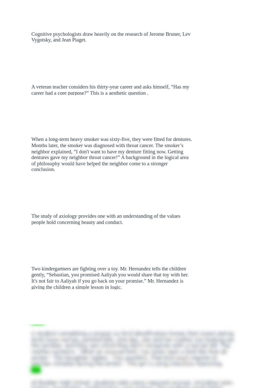 Cognitive psychologists draw heavily on the research of Jerome Bruner.docx_dt5w31ep0h4_page1