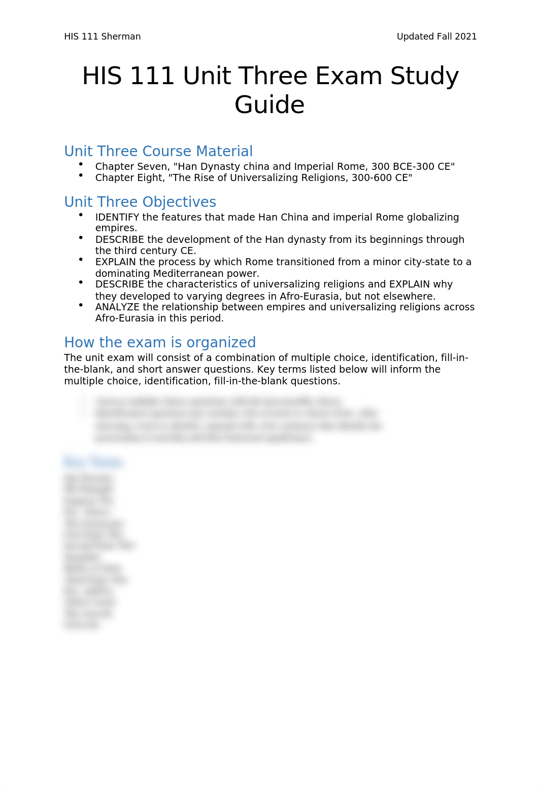 HIS 111 Unit Three Exam Study Guide FA21 (1).docx_dt5xhibh2dw_page1