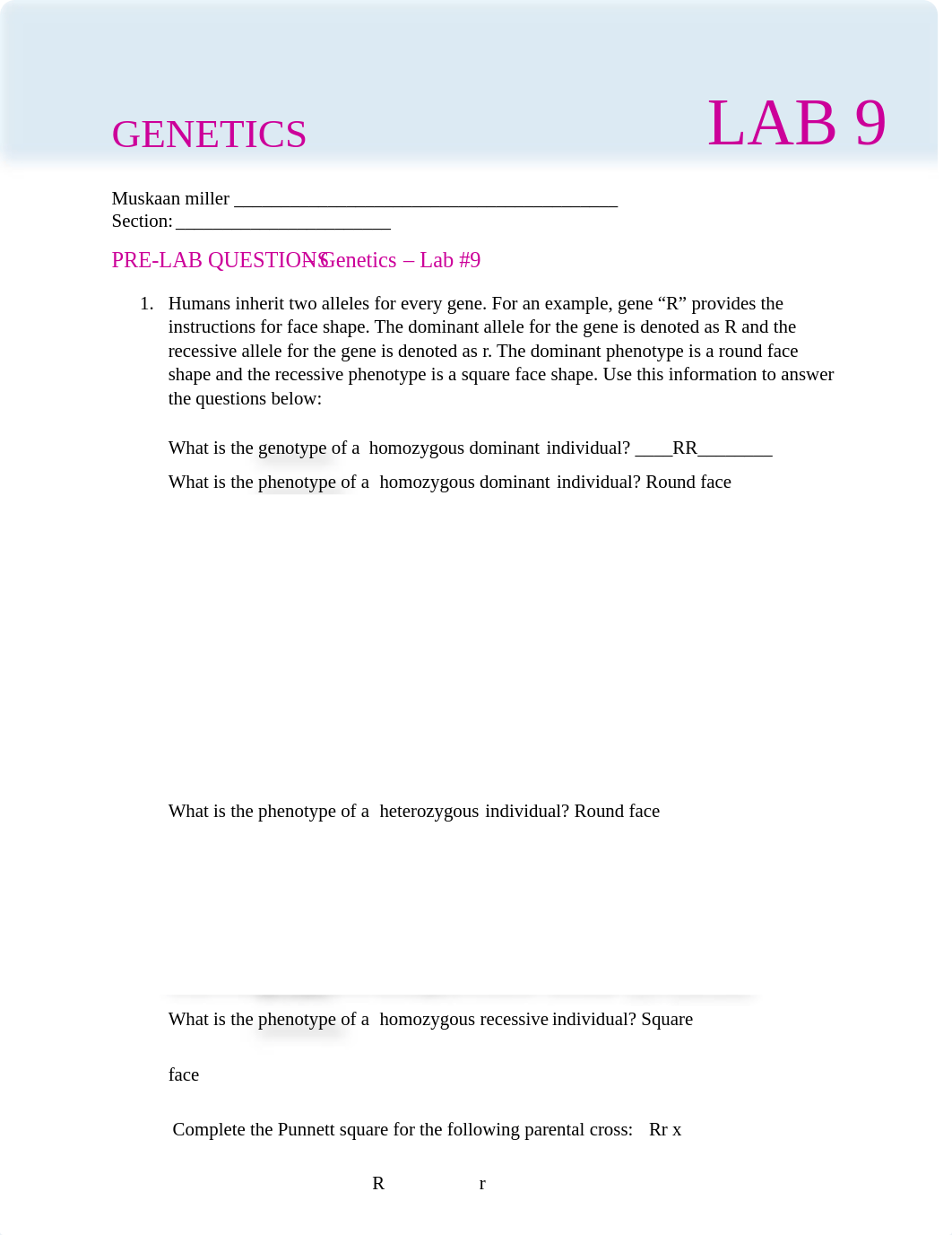 Lab 9 - Genetics FINAL post lab.pdf_dt65aqprqwb_page1