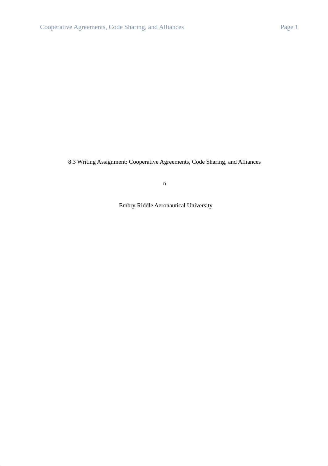 8.3 Writing Assignment Cooperative Agreements, Code Sharing, and Alliances.docx_dt6enrr4tv6_page1