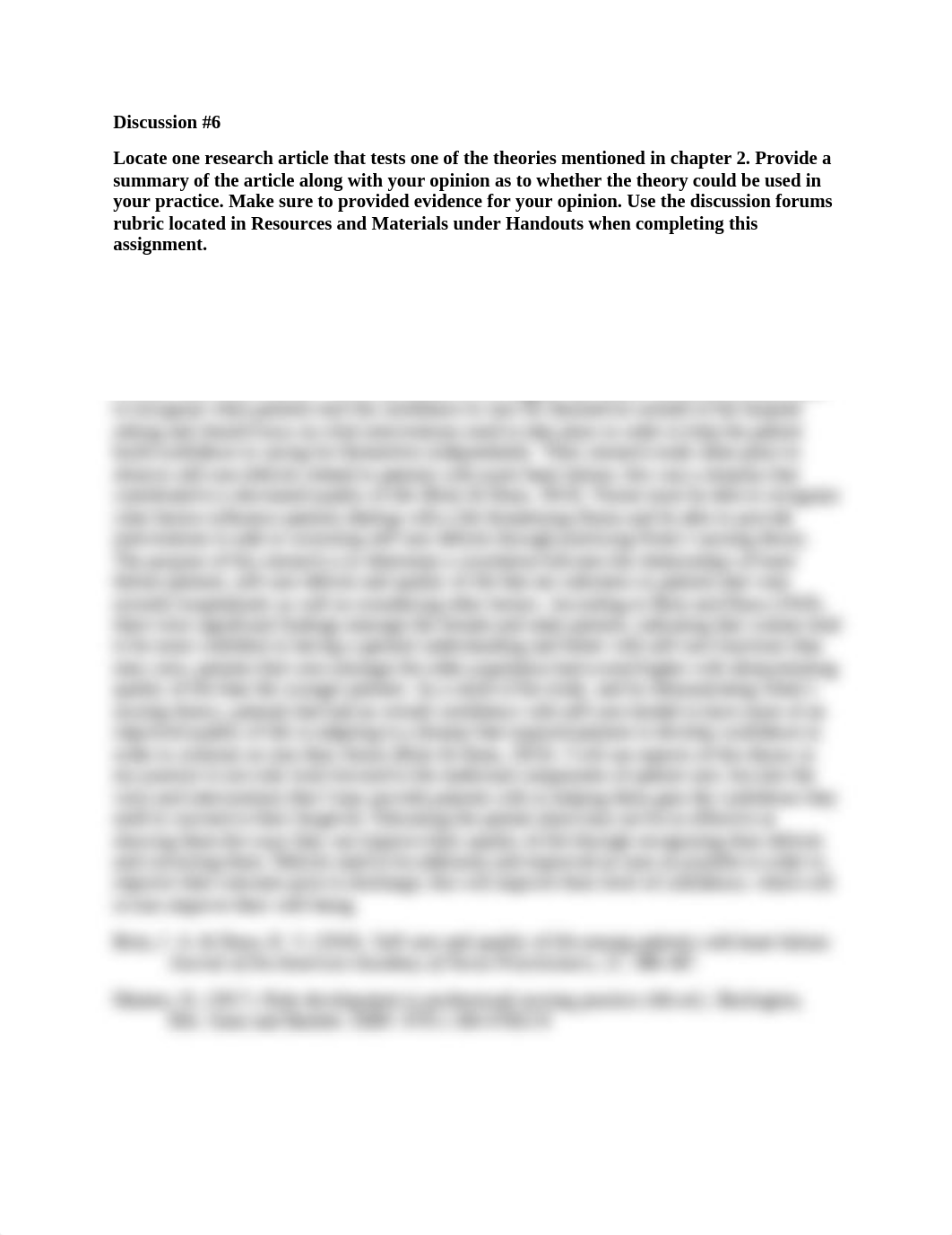 Week 2 Discussion 6- Dorothea Orem's Self-Care Deficit Theory.docx_dt6exz7pqgz_page1