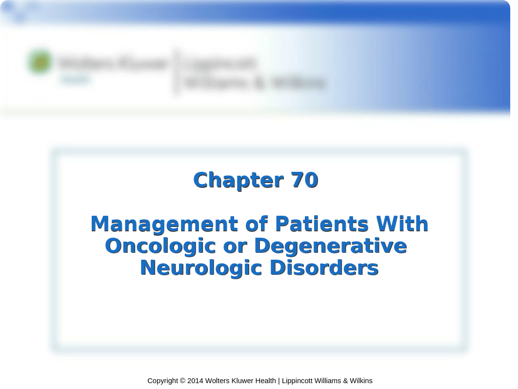 Chapter 70 Parkinson's Disease.ppt_dt6fppdo0lc_page1