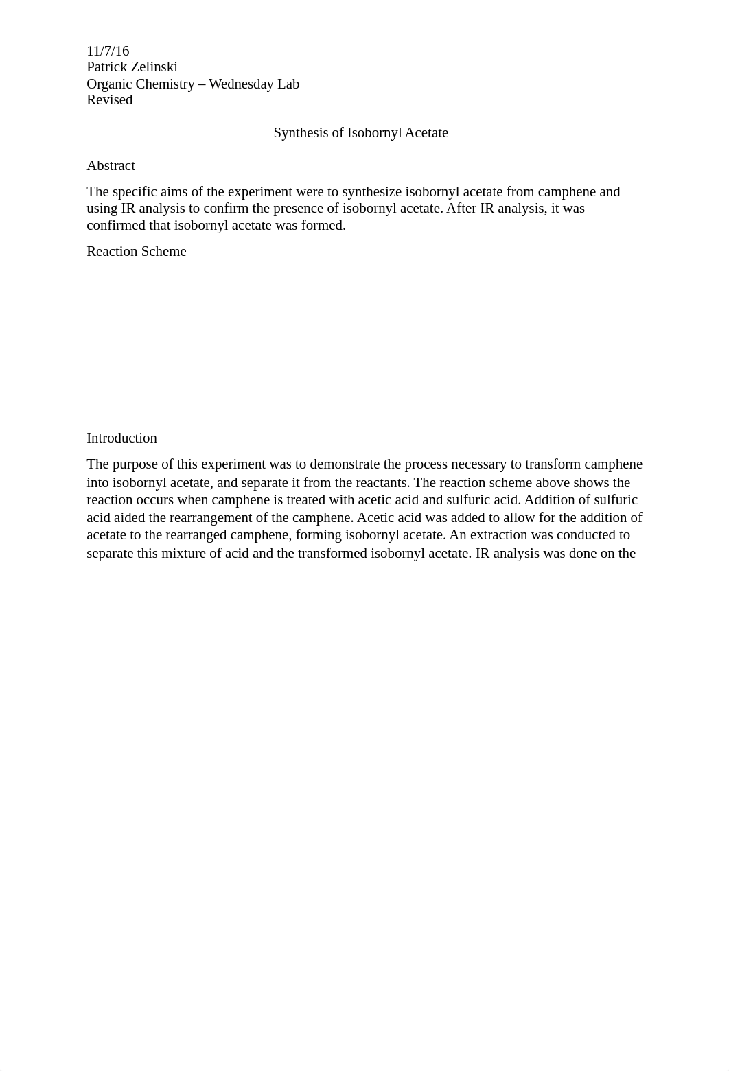 Organic Chemistry Lab Report 1.docx_dt6thv4ycsw_page1