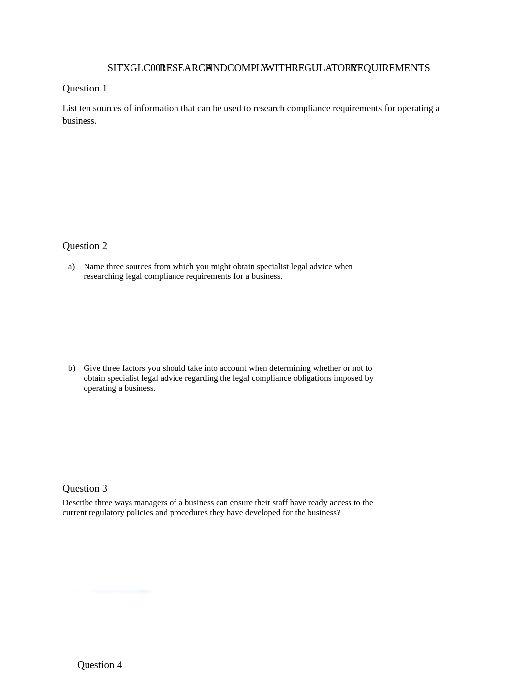 SITXGLC001_RESEARCH_AND_COMPLY_WITH_REGULATORY_REQUIREMENTS.docx.docx_dt6xmrg8jvm_page1