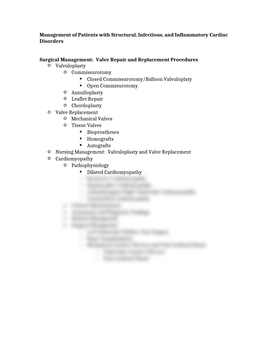 Concept #5 Mini-Lecture Outline - Valvuloplasty, Valve Replacement, & Cardiomyopathy_dt6y26gp13o_page1