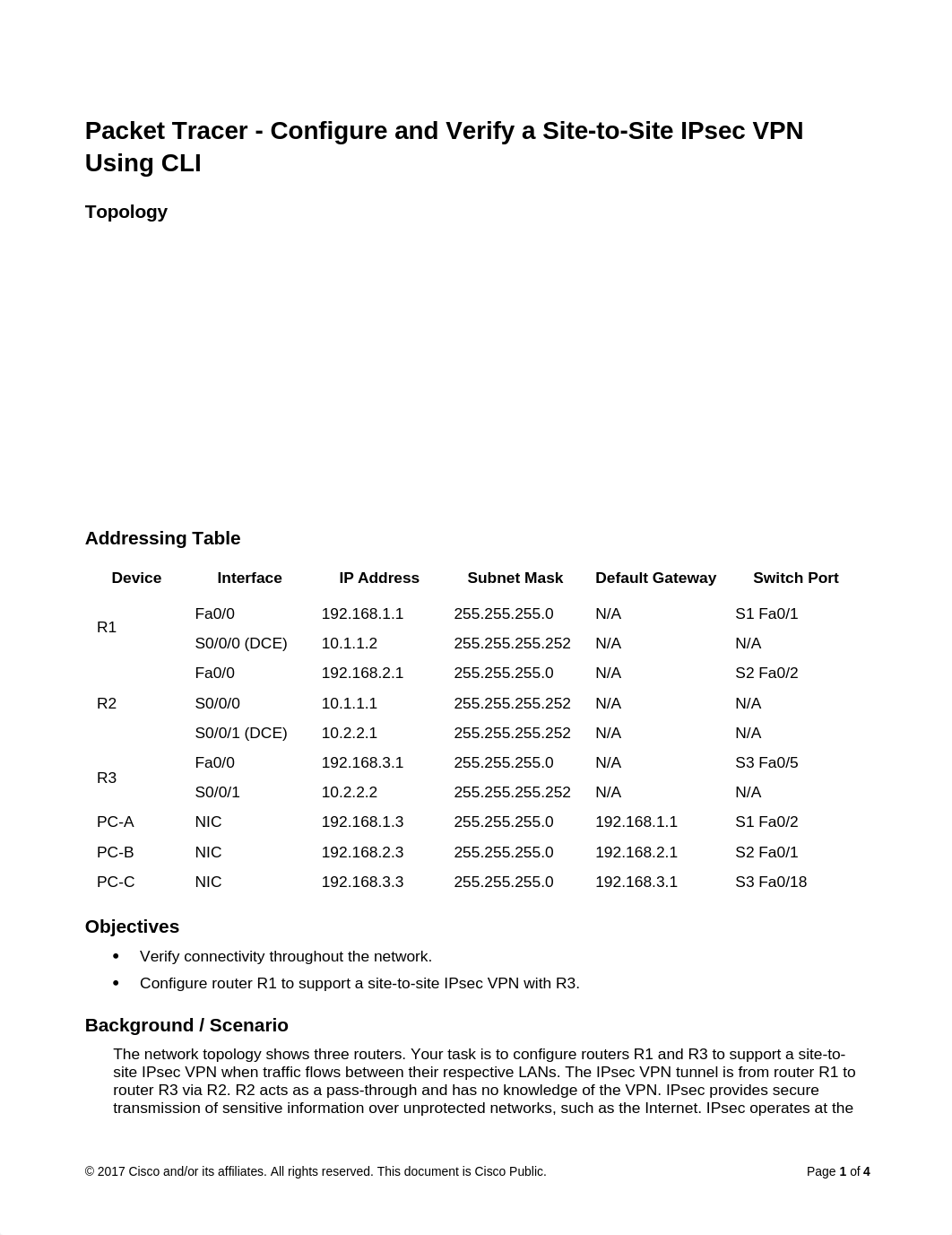 8.7.1.4 Packet Tracer - Configure and Verify a Site-to-Site IPsec VPN Using CLI.docx_dt72bbr4nxp_page1