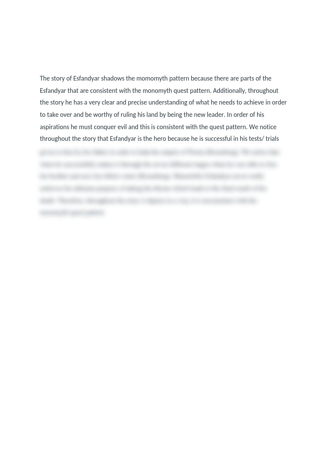 The epic of Esfandyar follows the momomyth pattern because there are parts of the Epic of Esfandyar_dt9a82dj4a4_page1