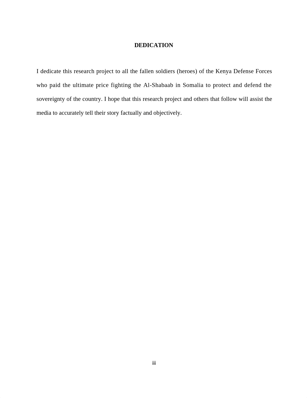 AN ANALYSIS OF CHALLENGES AND OPPORTUNITIES FACED BY JOURNALISTS REPORTING TERRORISM IN KENYA Angela_dt9bgr2c7mj_page3