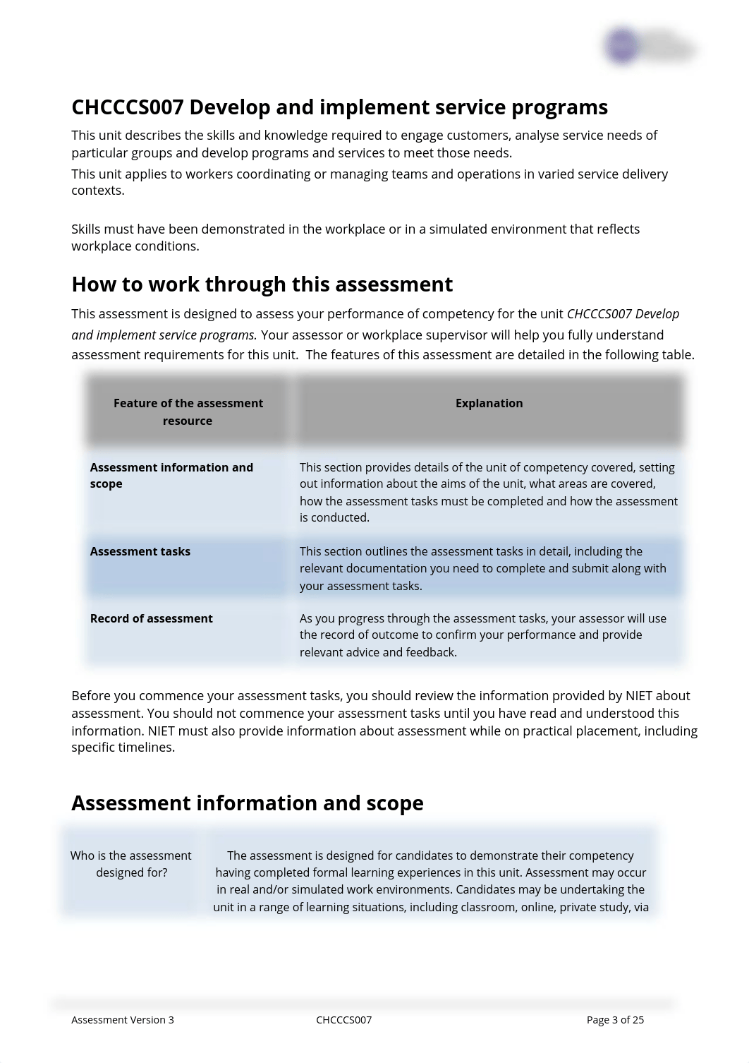 [CHC52015] - CHCCCS007 Assessment Part C - Simulated Activity_Observ V3.v1.0.docx_dt9csd38qly_page3