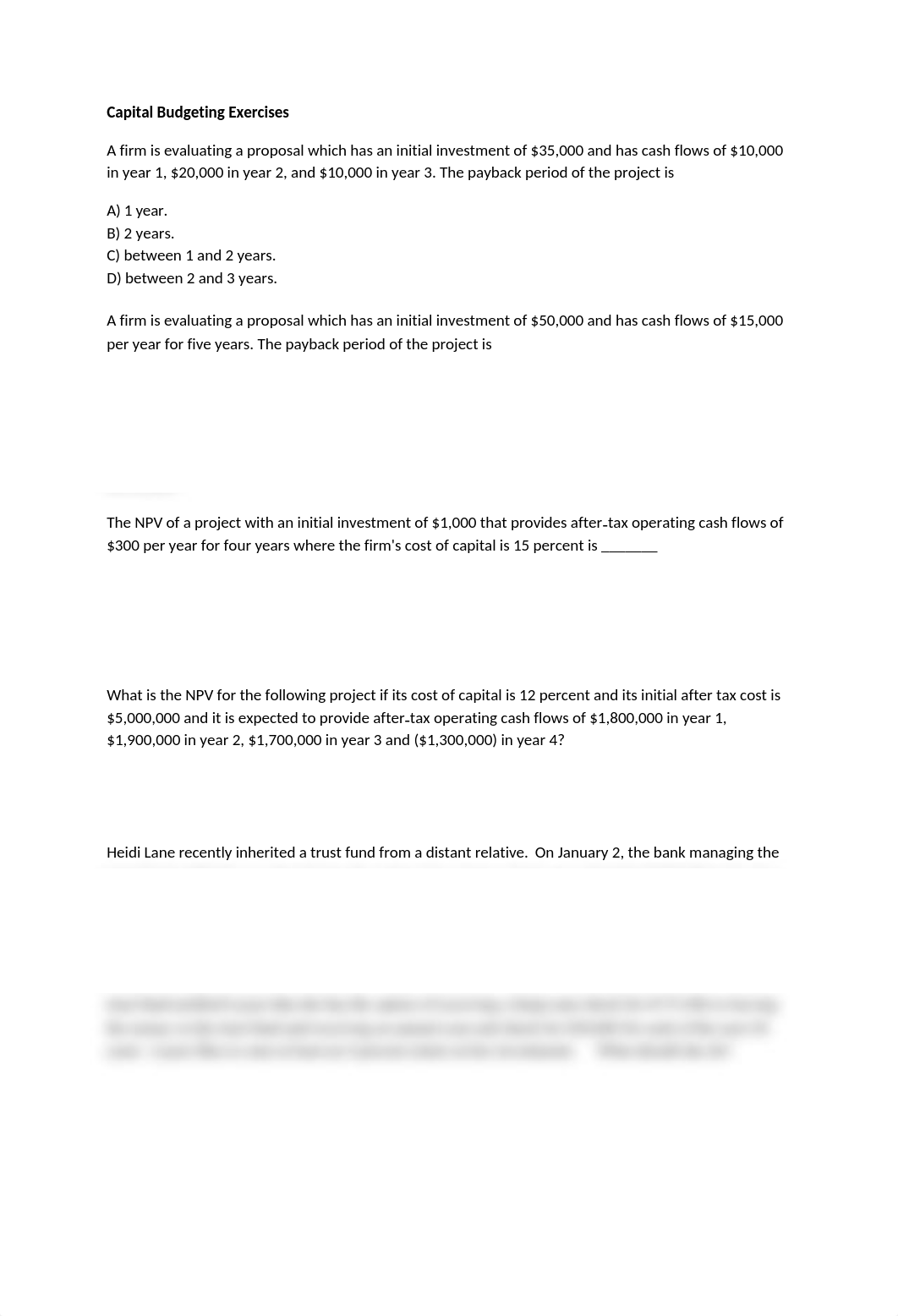 Week 6 Capital Budgeting Exercises.doc_dt9gdpk15d3_page1