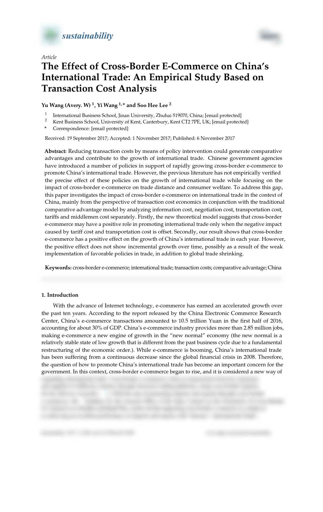 Session 12 The Effect of Cross-Border E-Commerce on China's Intl Trade Wang et al 2017.pdf_dt9rlc6bmjl_page1