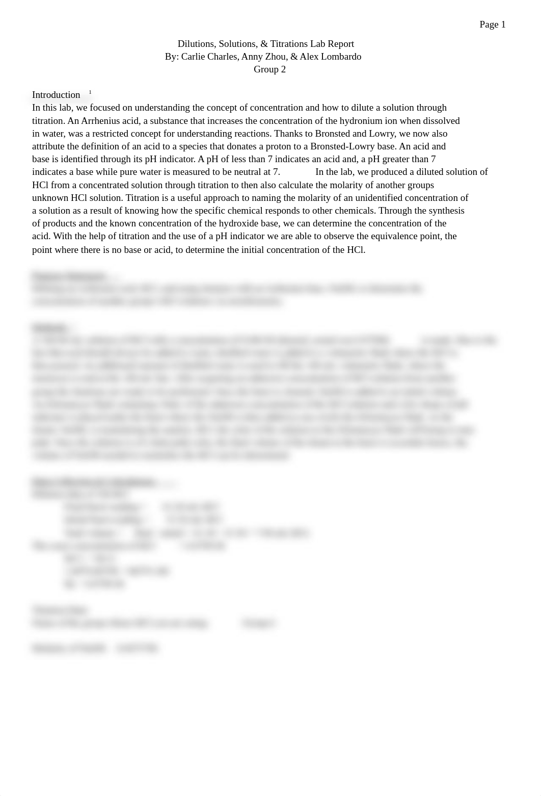 Dilutions, Solutions, & Titrations Lab Report.docx_dta2jhpyhmn_page1