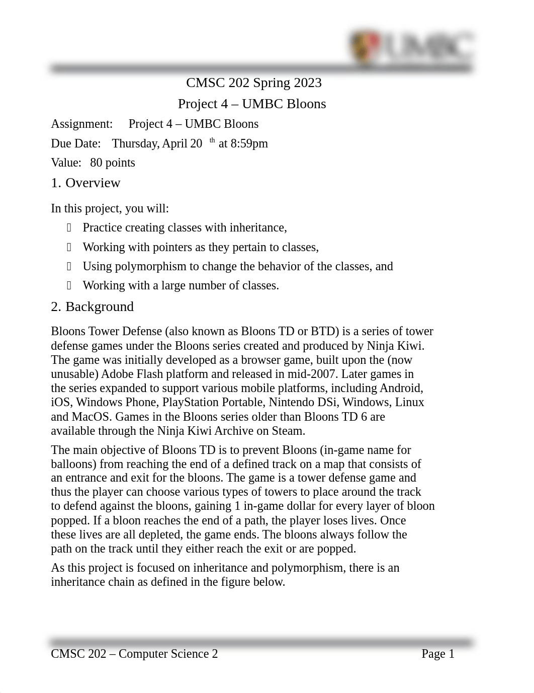 CMSC 202 - Project 4 - UMBC Bloons.docx_dtahczm1ch8_page1